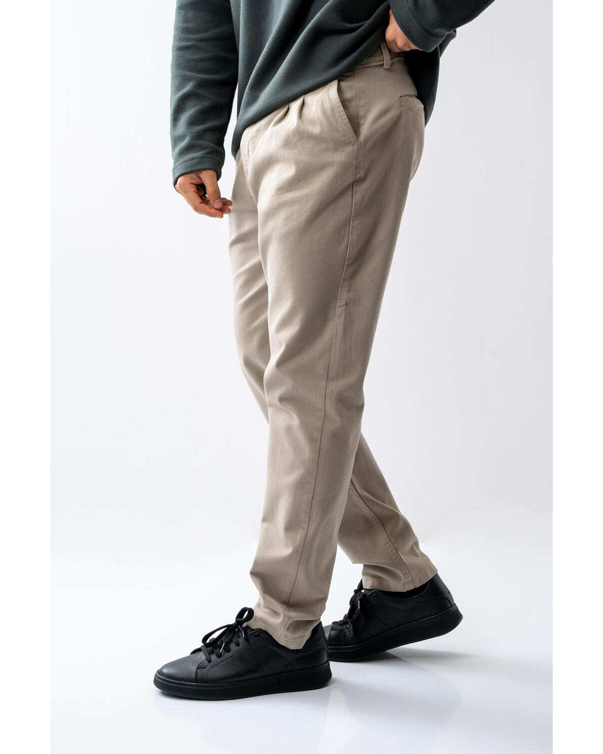 شلوار کتان مردانه سبز سدری آر ان اس RNS کد 12042667