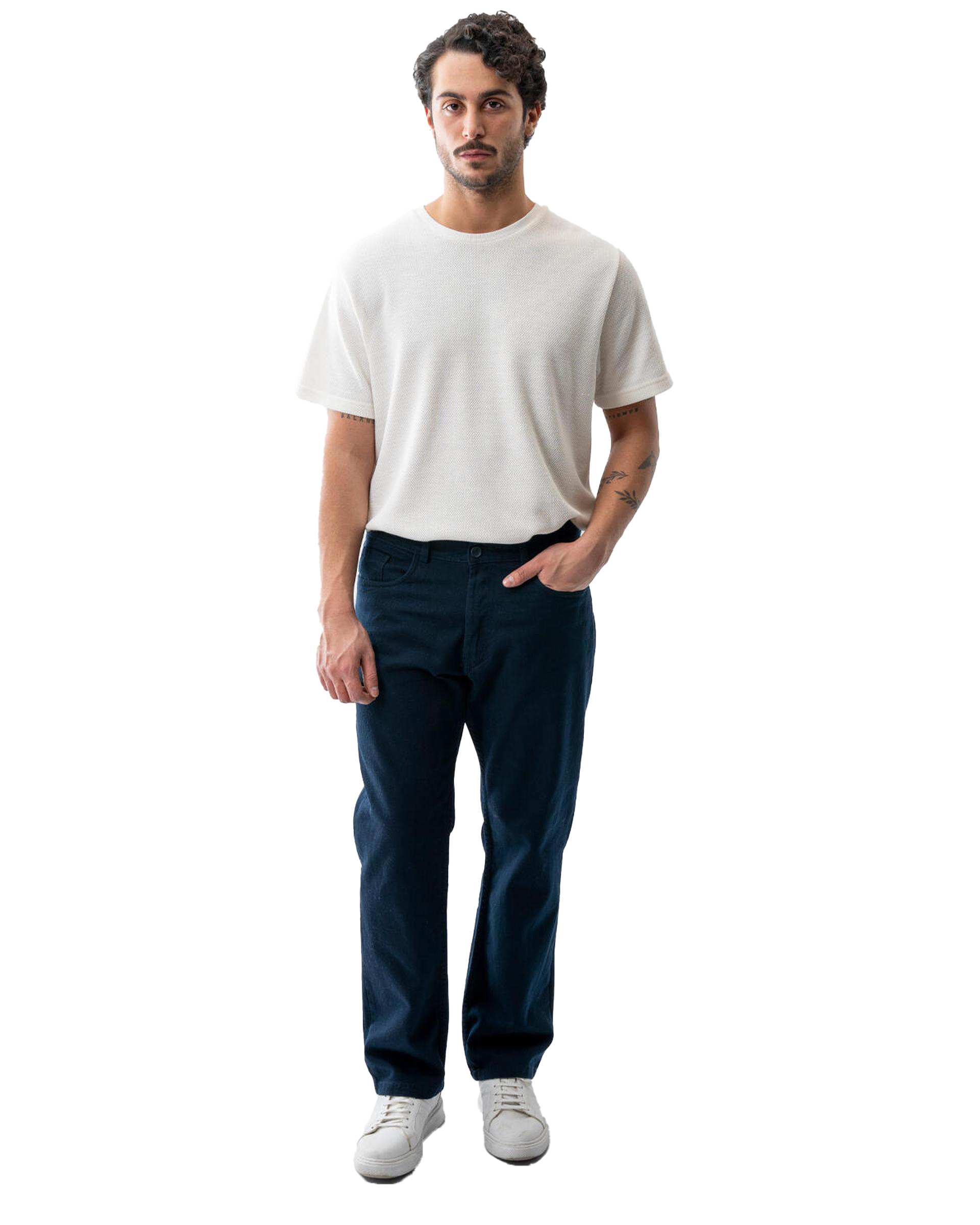 شلوار کتان مردانه سرمه ای آر ان اس RNS کد 12042668