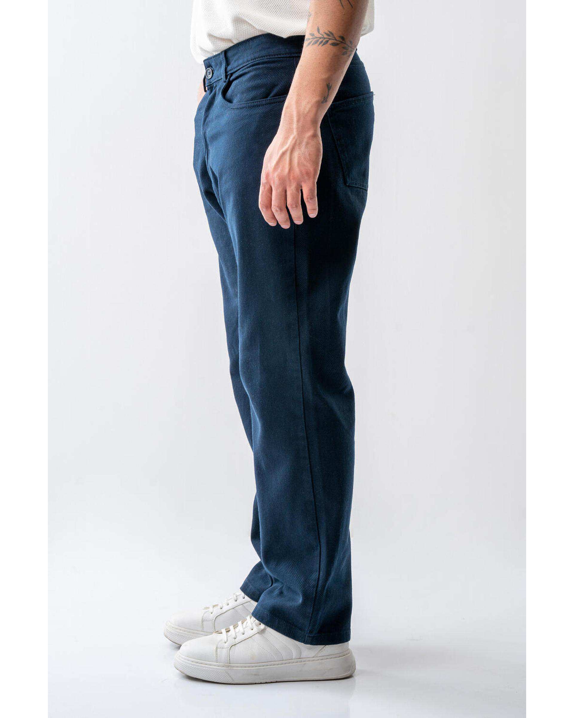 شلوار کتان مردانه سرمه ای آر ان اس RNS کد 12042668