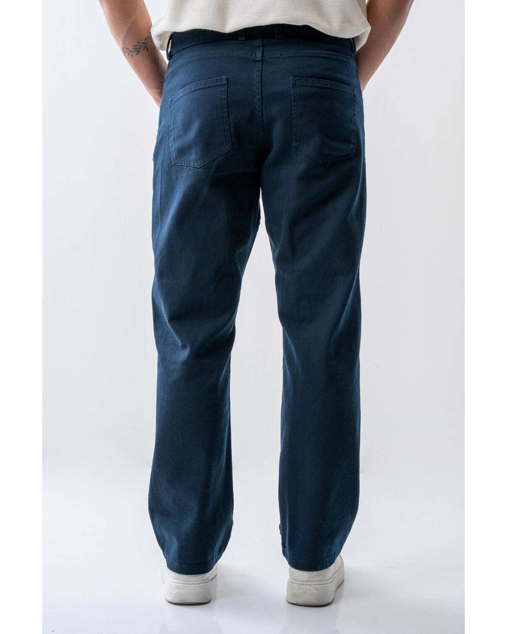 شلوار کتان مردانه سرمه ای آر ان اس RNS کد 12042668