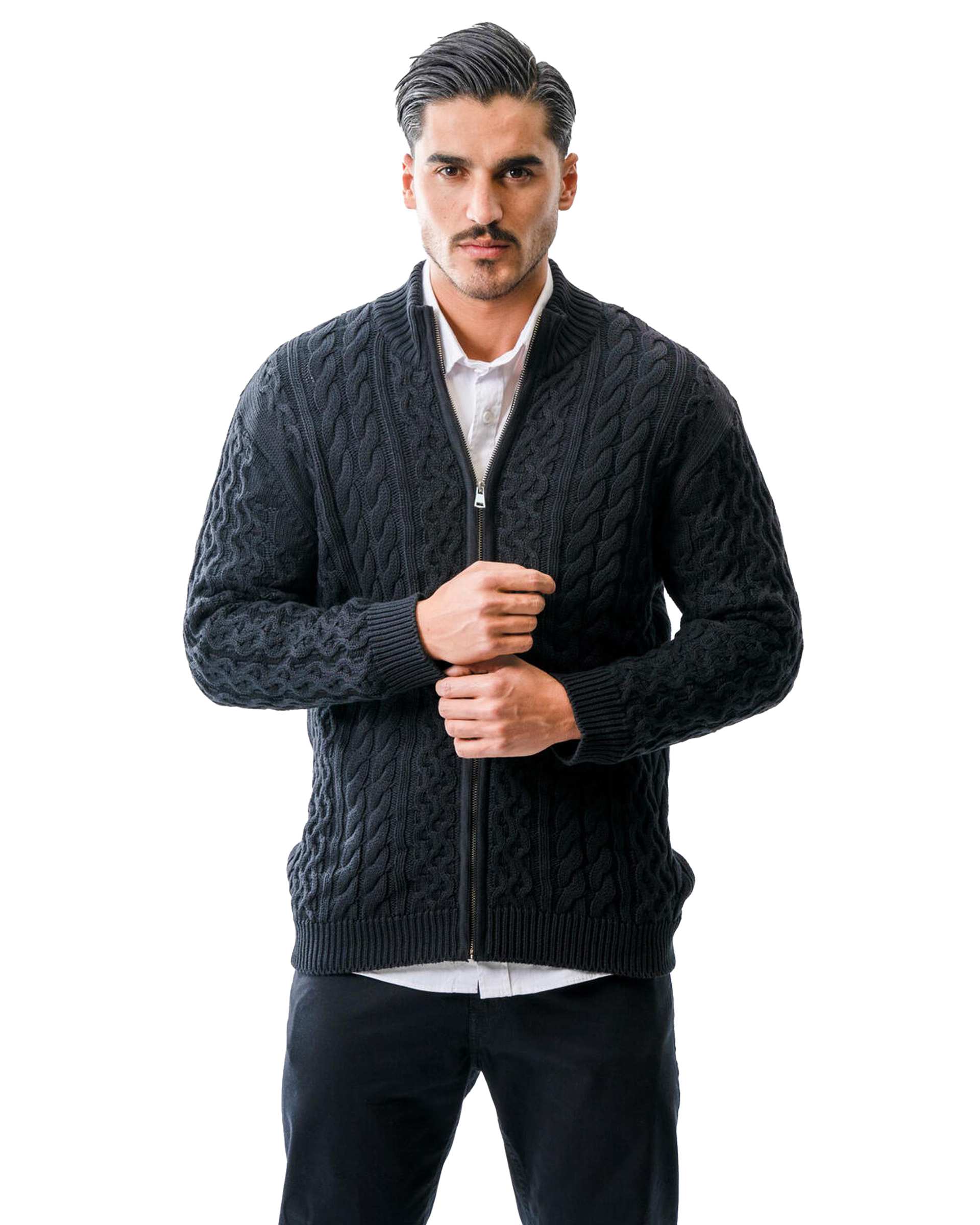 سویشرت مردانه بافت مشکی آر ان اس RNS کد 12072578