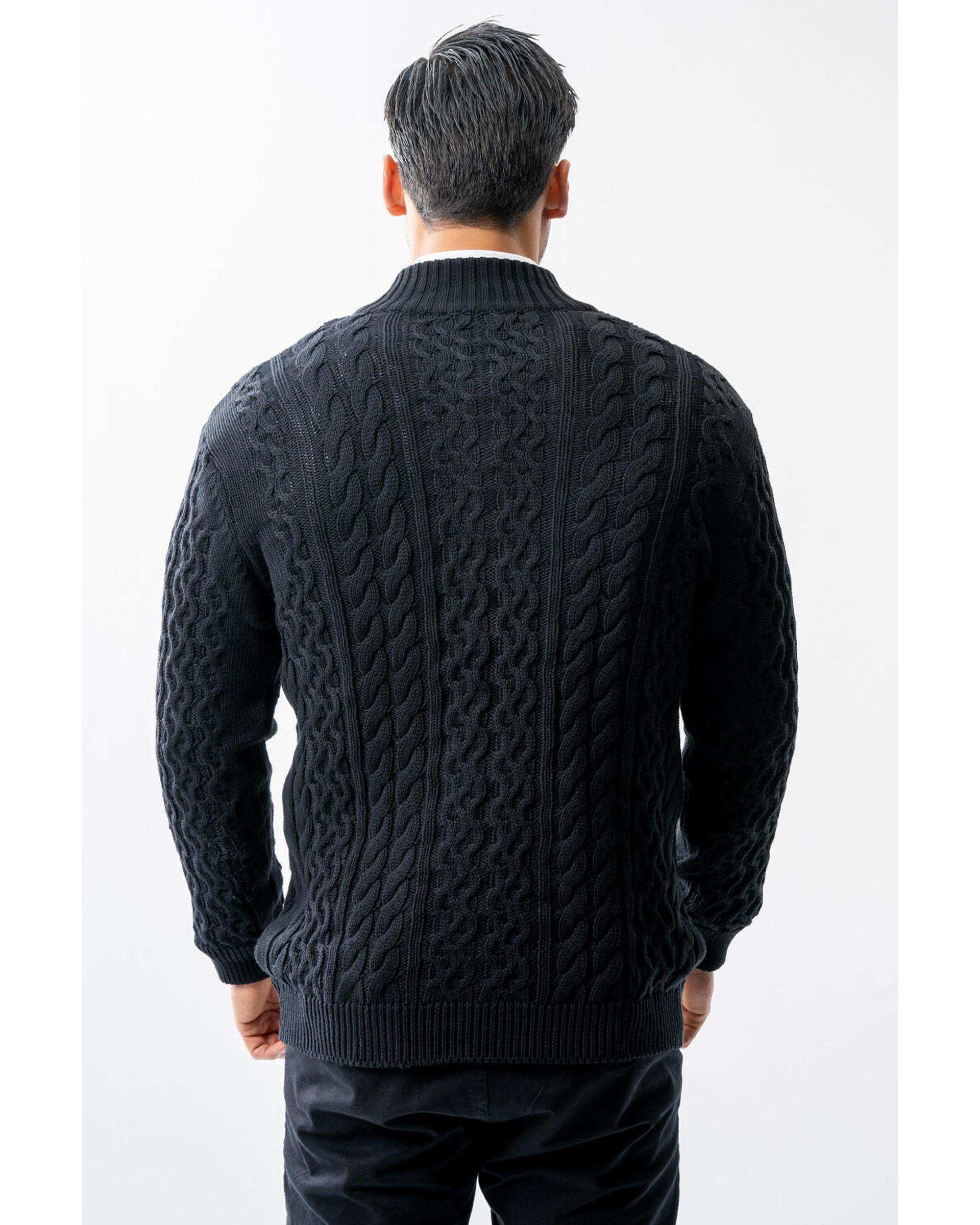 سویشرت مردانه بافت مشکی آر ان اس RNS کد 12072578