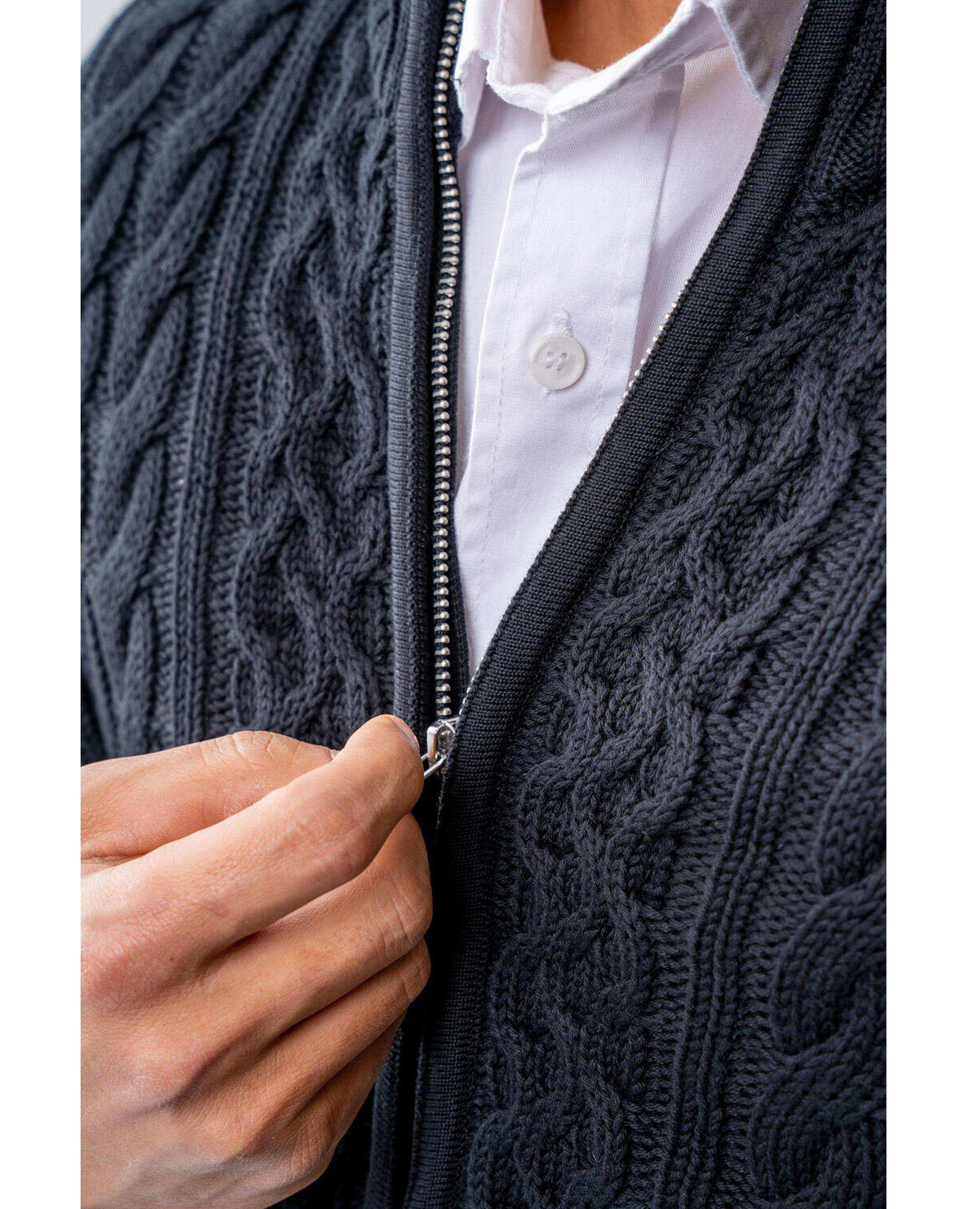 سویشرت مردانه بافت مشکی آر ان اس RNS کد 12072578