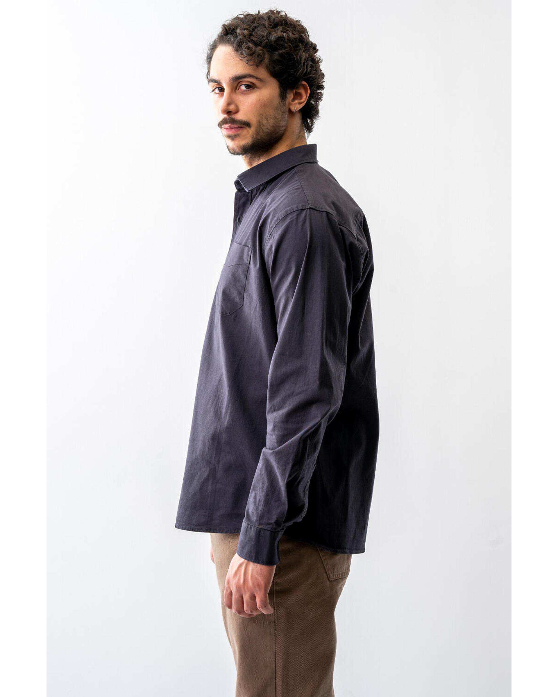 پیراهن مردانه کتان دودی آر ان اس RNS کد 12202588