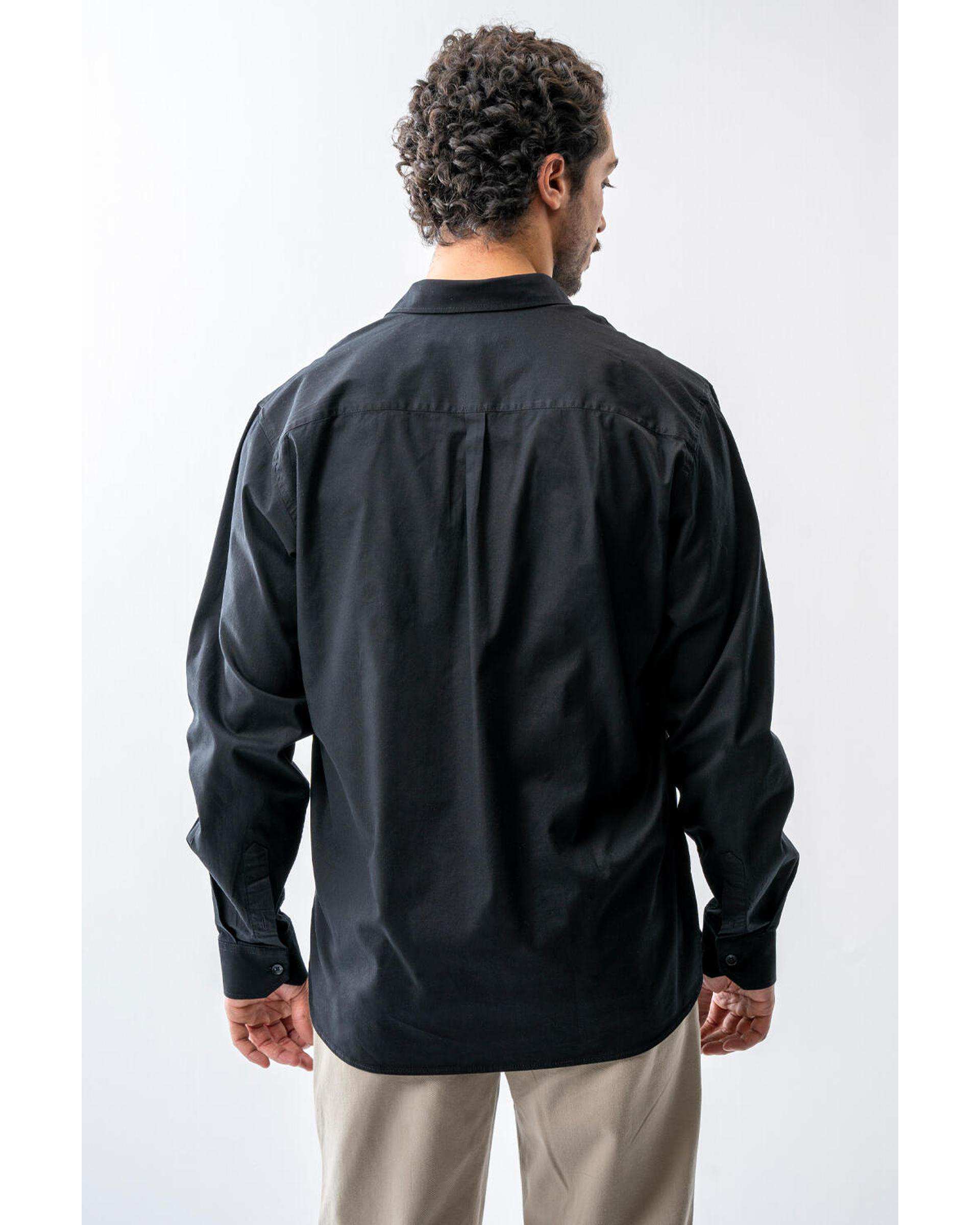 پیراهن مردانه کتان مشکی آر ان اس RNS کد 12202588