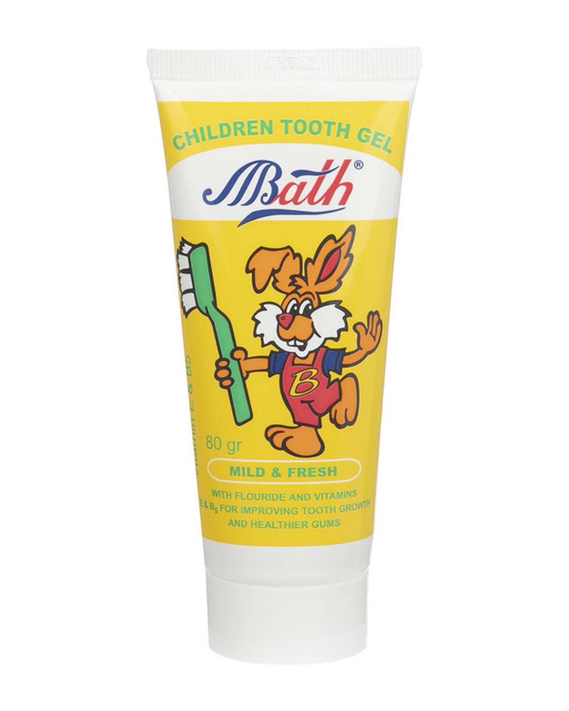 خمیر دندان ژله ای کودک بس Bath با طعم موز حاوی ویتامین E و B5 وزن 80 گرم