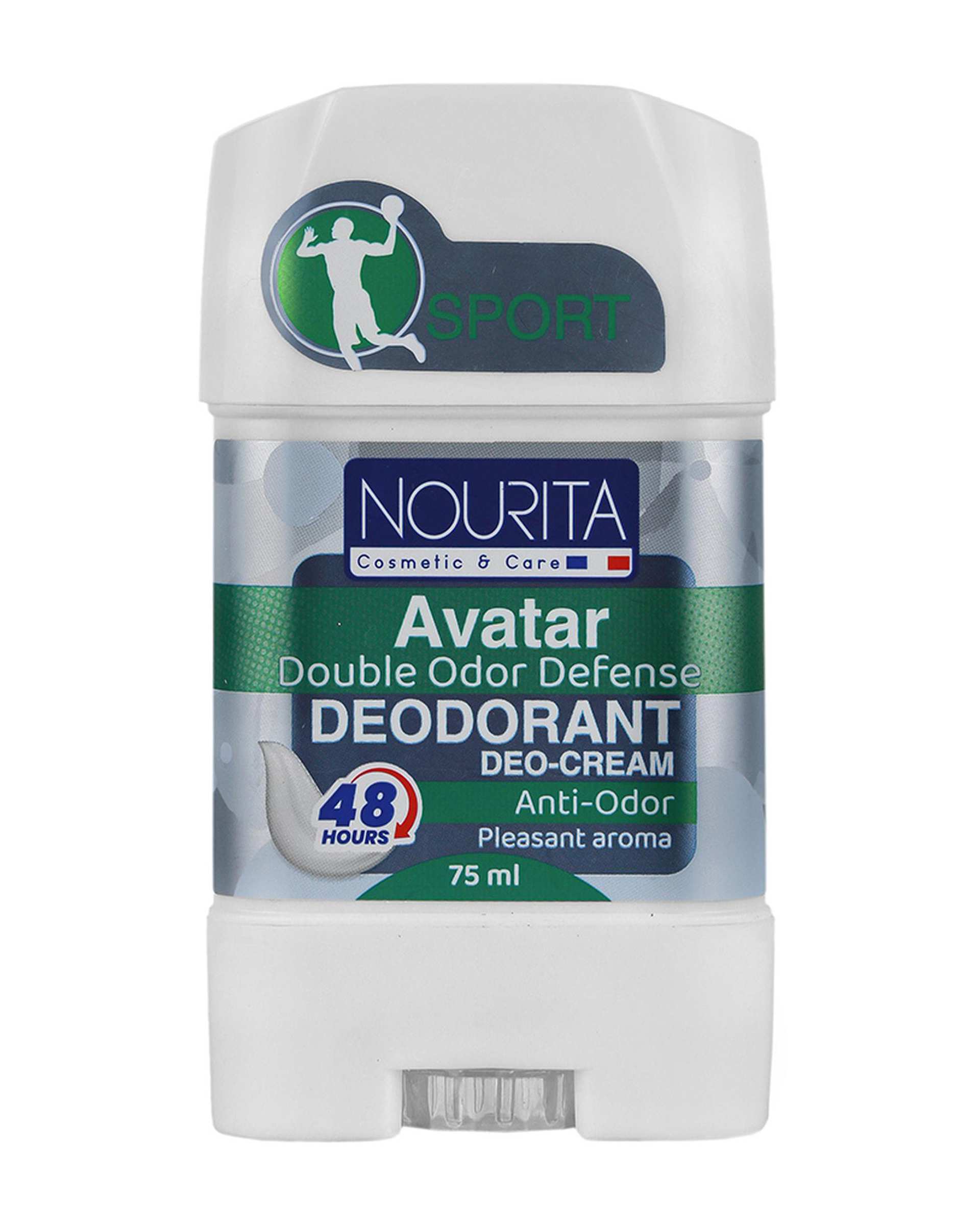 مام استیک کرمی خوشبو کننده بدن نوریتا Nourita مدل Avatar Sport حجم 75ml