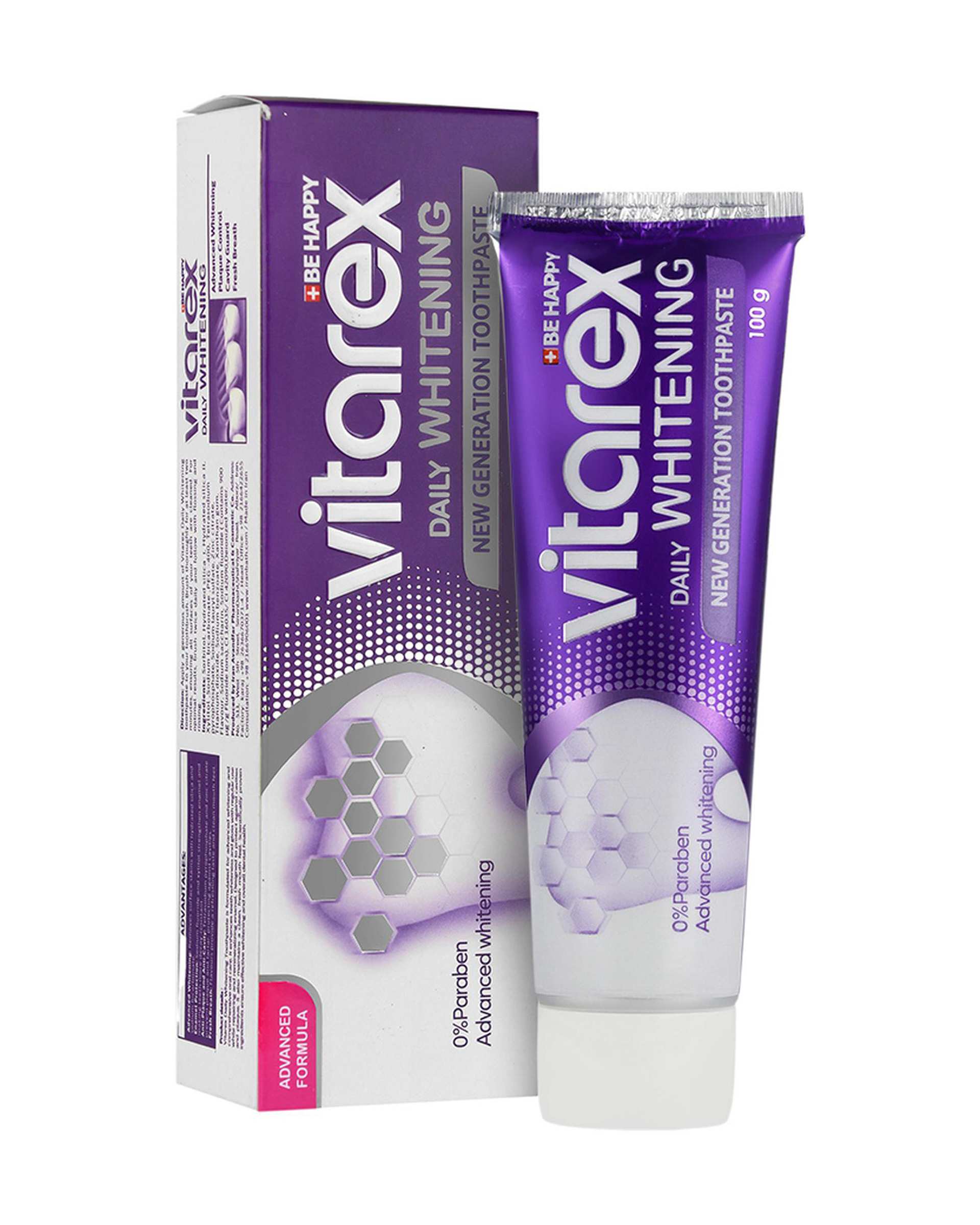 خمیردندان سفید کننده روزانه ویتارکس Vitarex مدل Daily Whitening وزن 100 گرم