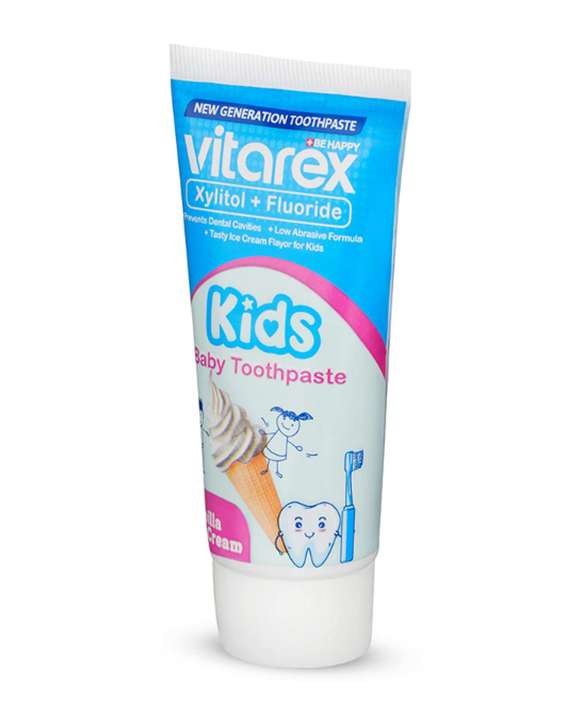 خمیردندان ژله ای کودک ویتارکس Vitarex با طعم بستنی وانیلی وزن 80 گرم