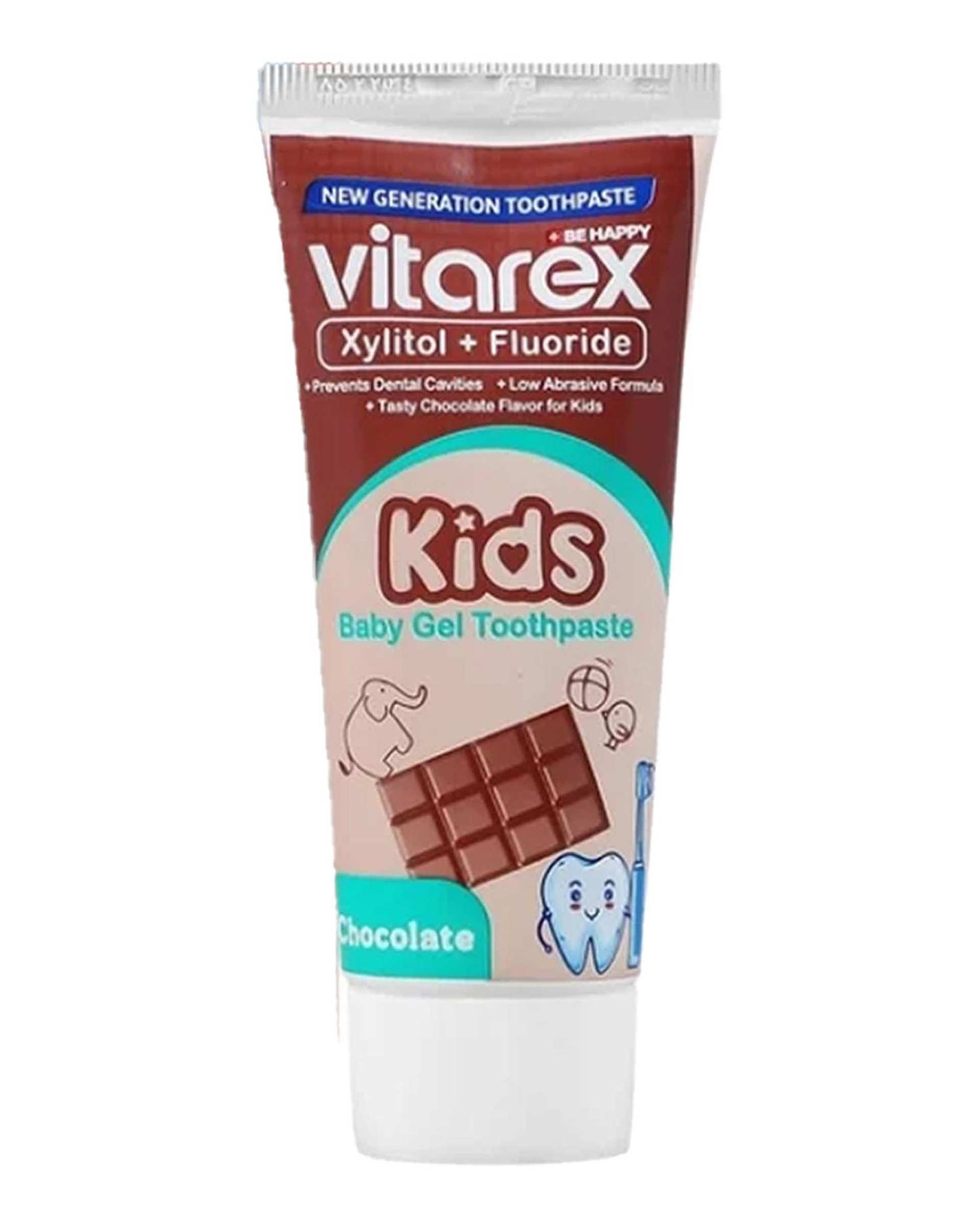 خمیردندان ژله ای کودک ویتارکس Vitarex با طعم شکلات وزن 80 گرم