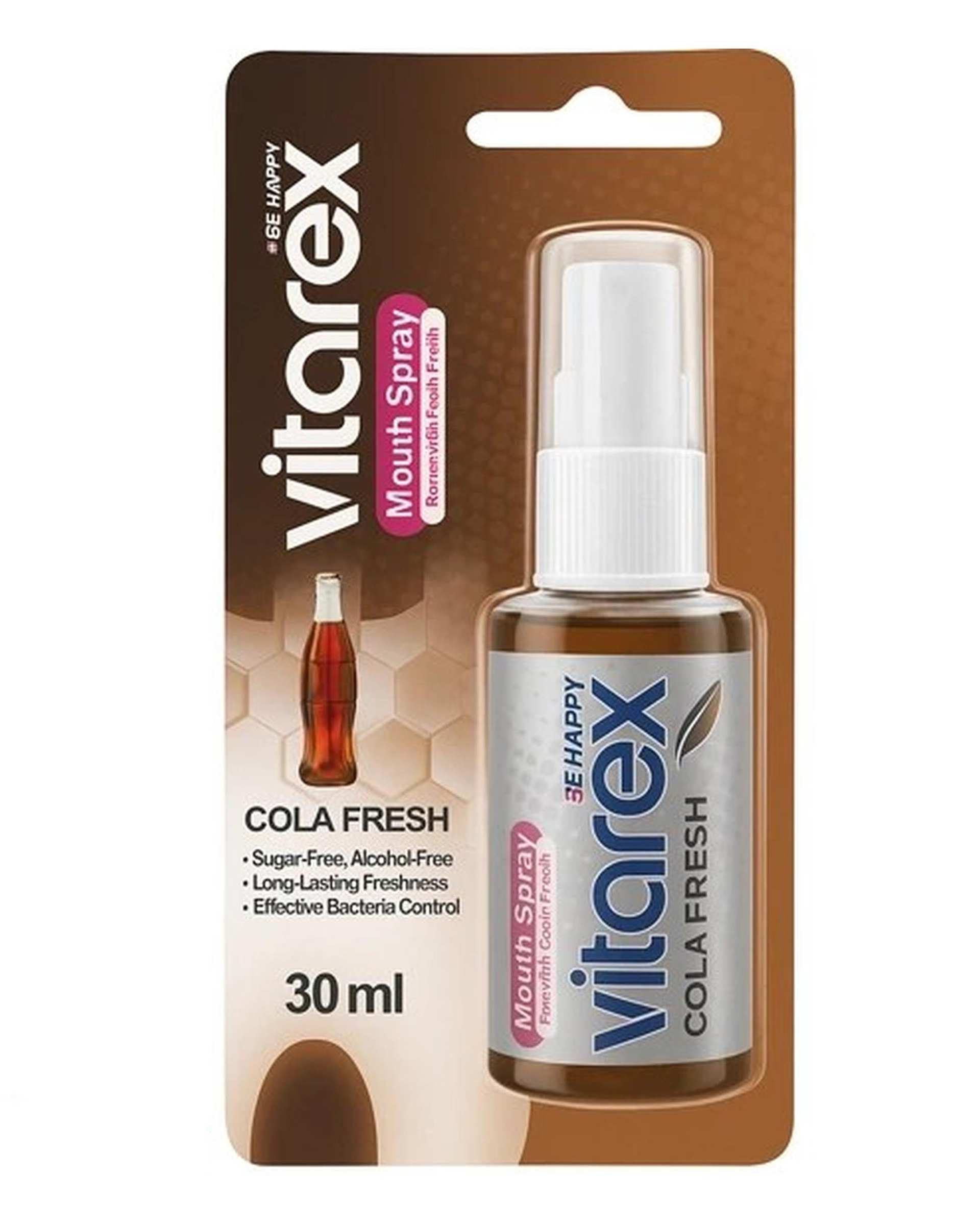 اسپری خوشبو کننده دهان ویتارکس Vitarex با طعم کولا حجم 30ml