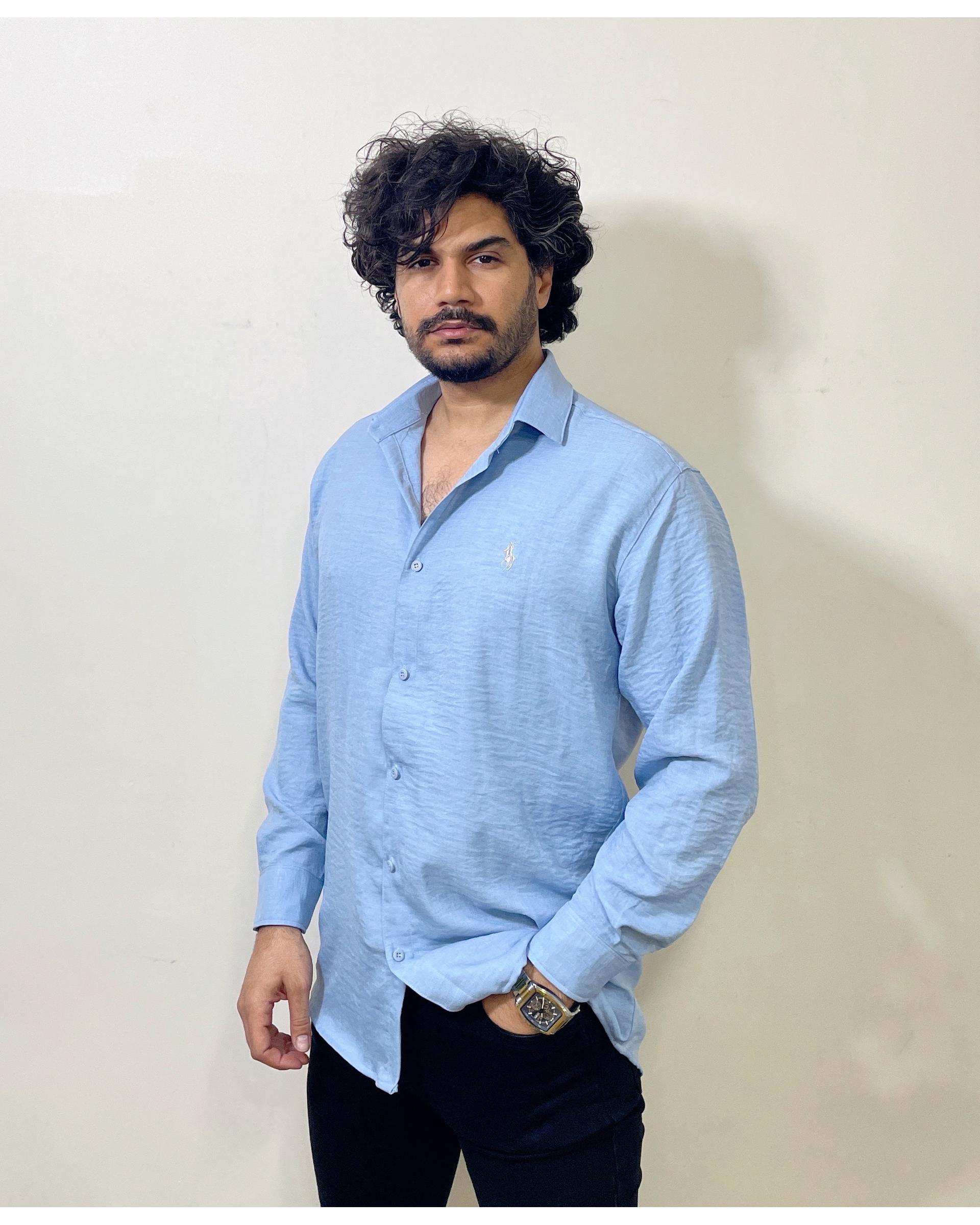 پیراهن مردانه آبی دیورسو Diverso مدل صوفیا کد 4872