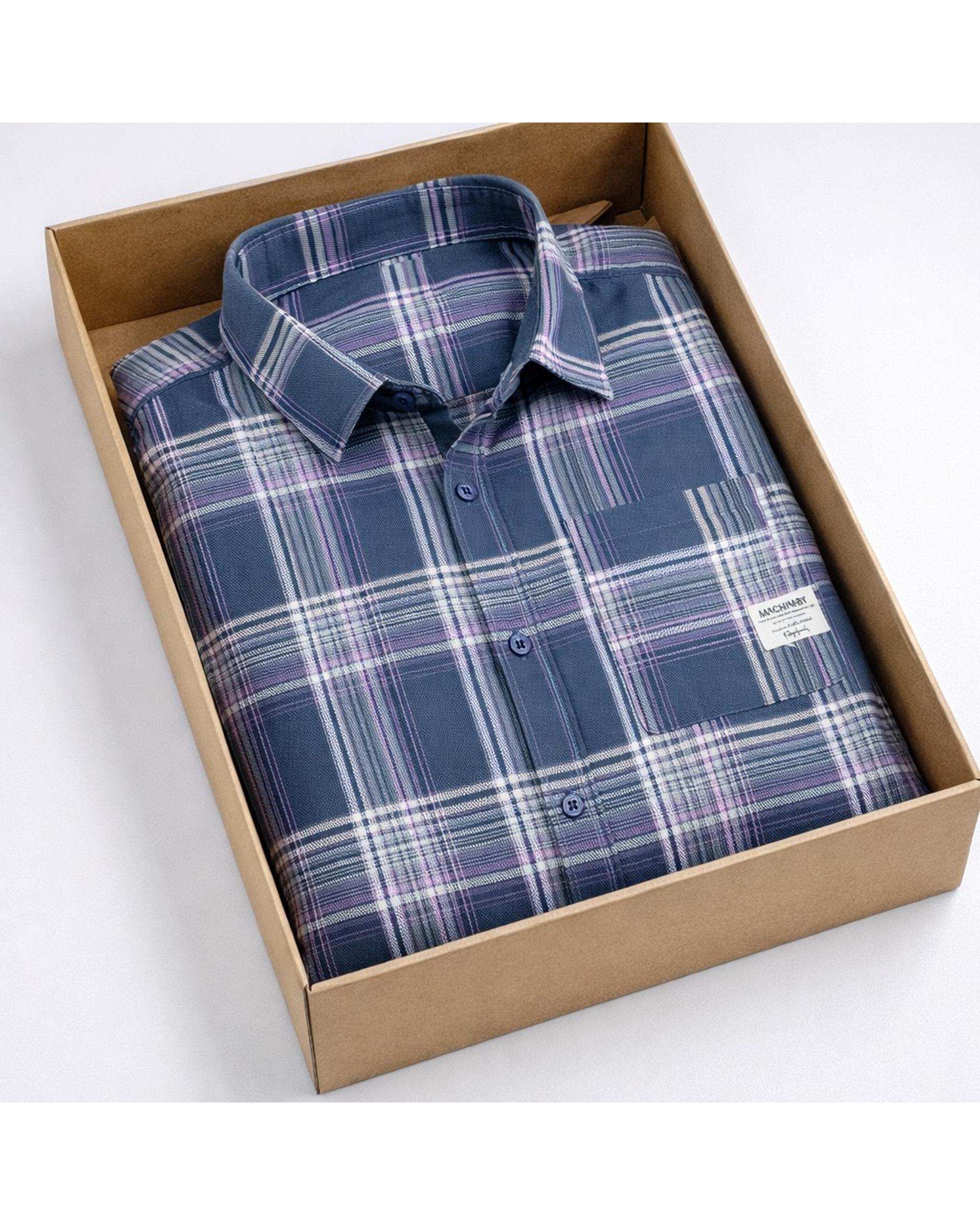 پیراهن مردانه زغالی چهارخانه دیورسو Diverso کد 4874