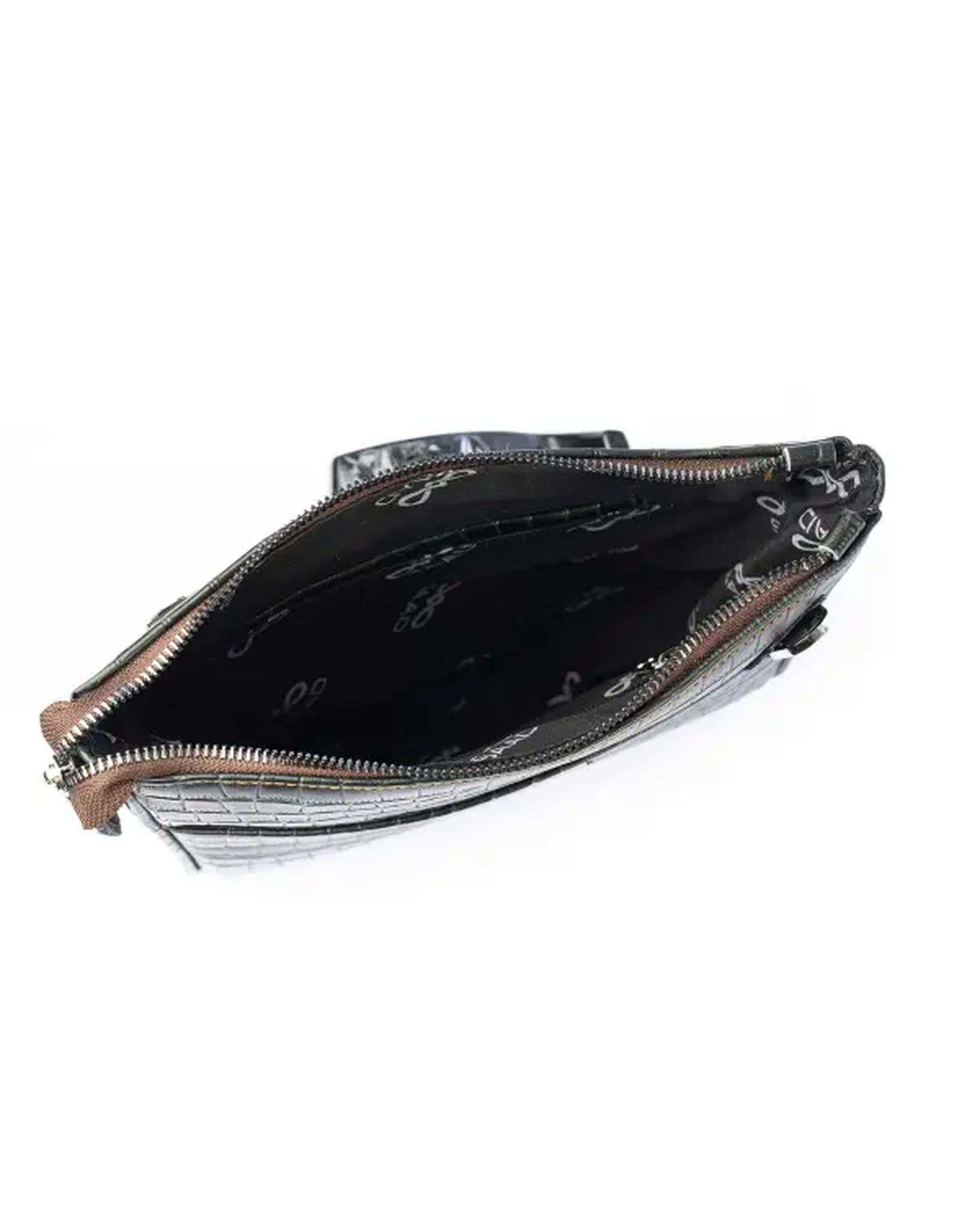 کیف دوشی چرم زنانه سبز تیره صاد Saad مدل AR0505