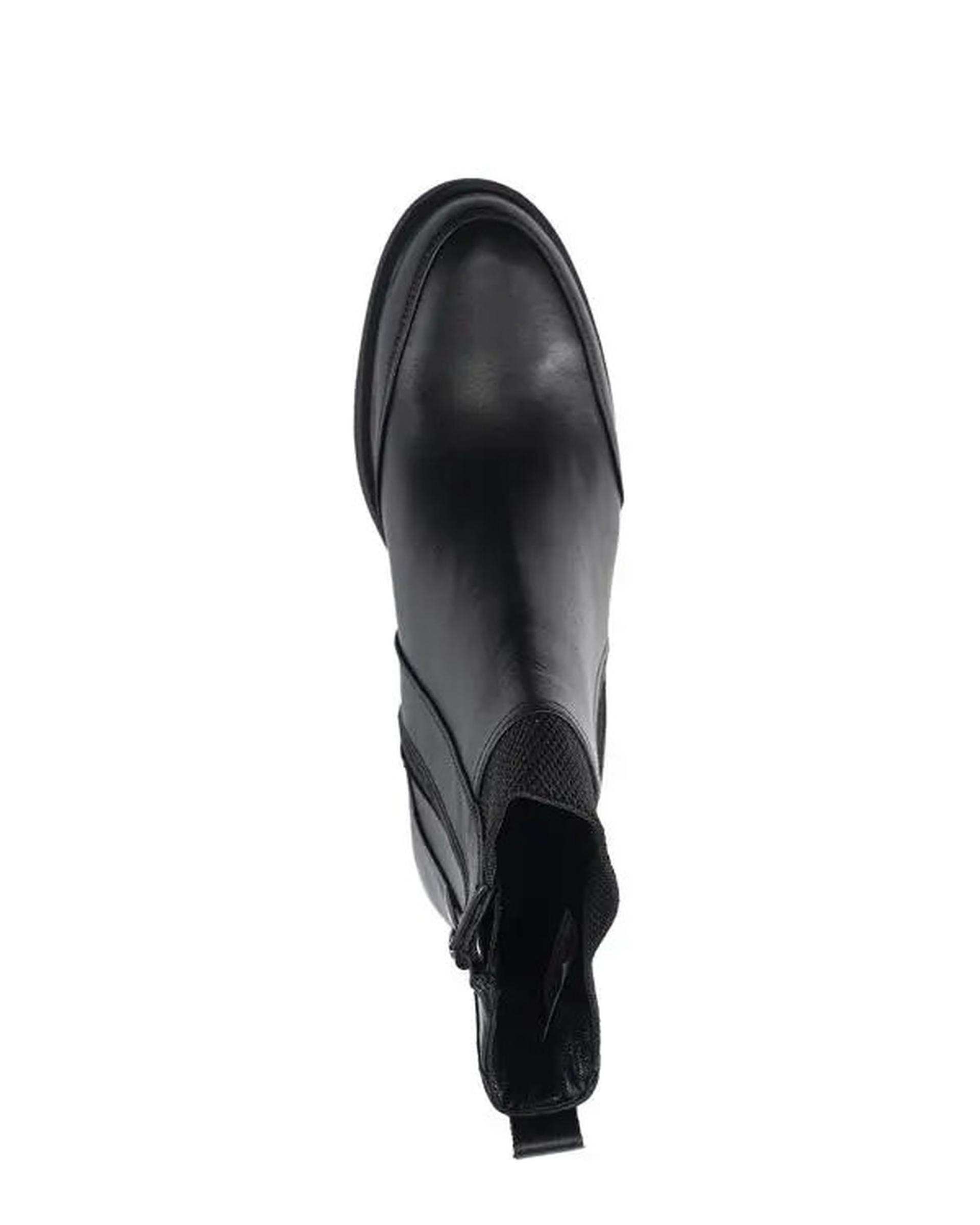 نیم بوت چرم زنانه مشکی صاد Saad مدل RF7601