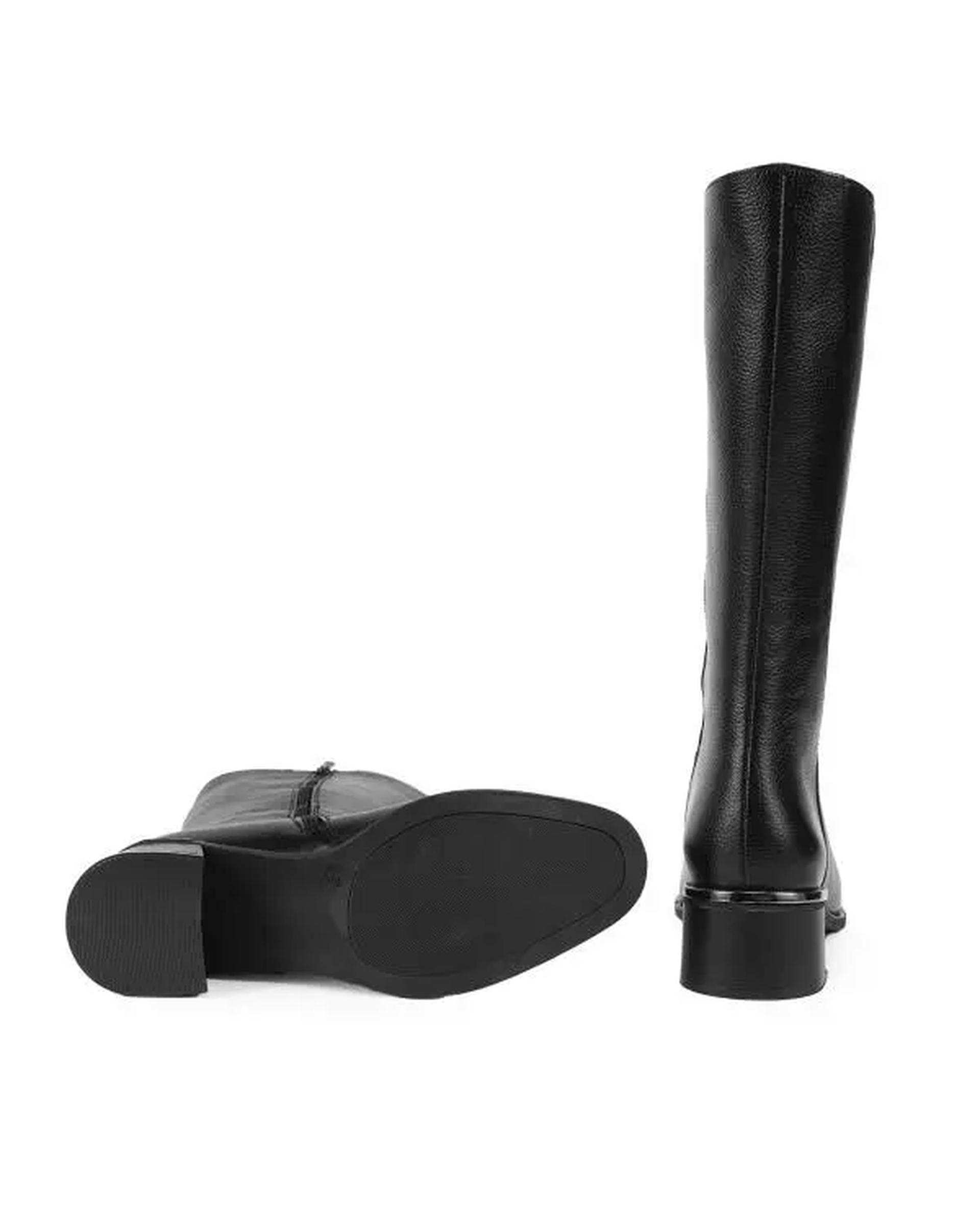 بوت چرم زنانه مشکی صاد Saad مدل RF7701