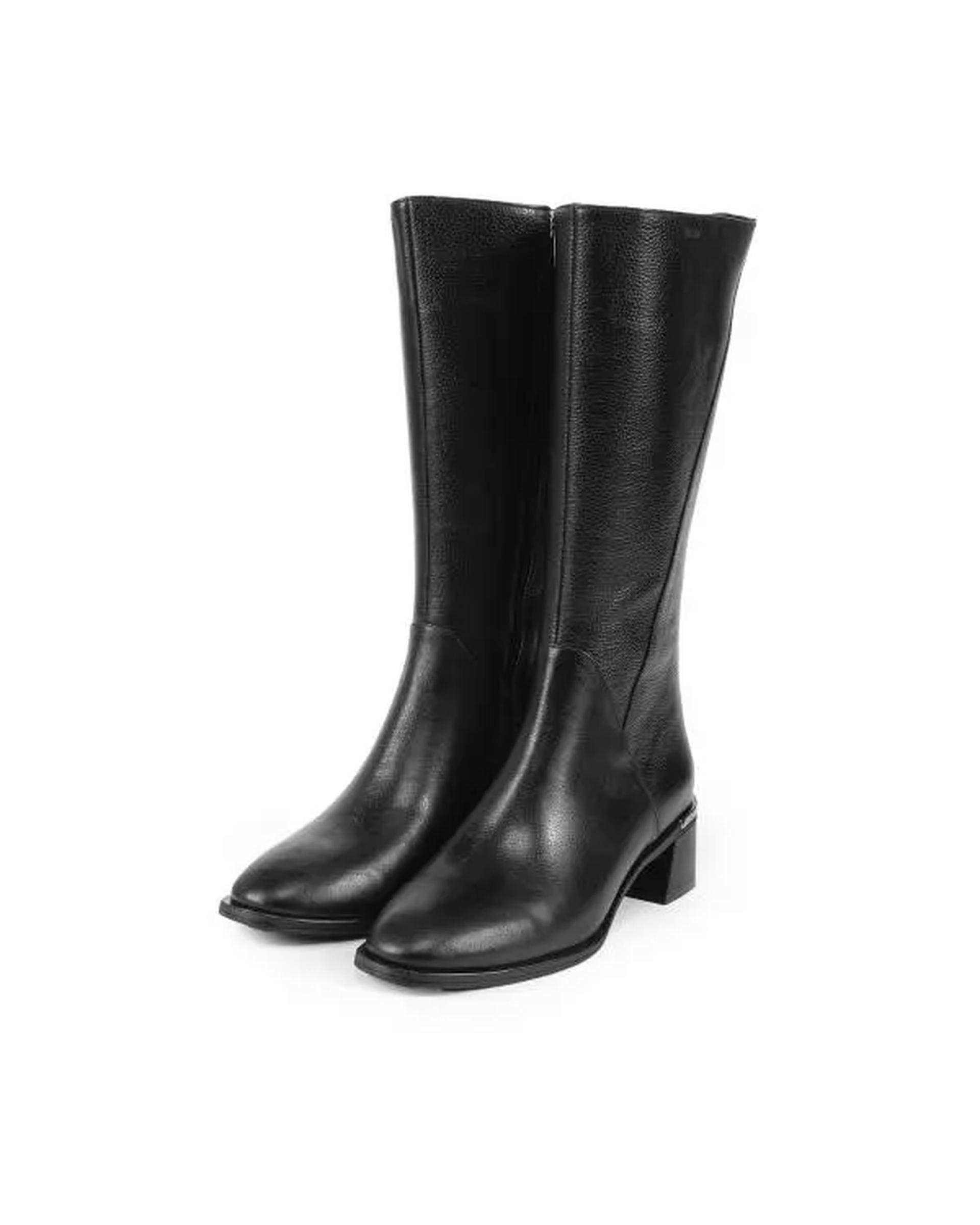 بوت چرم زنانه مشکی صاد Saad مدل RF7701