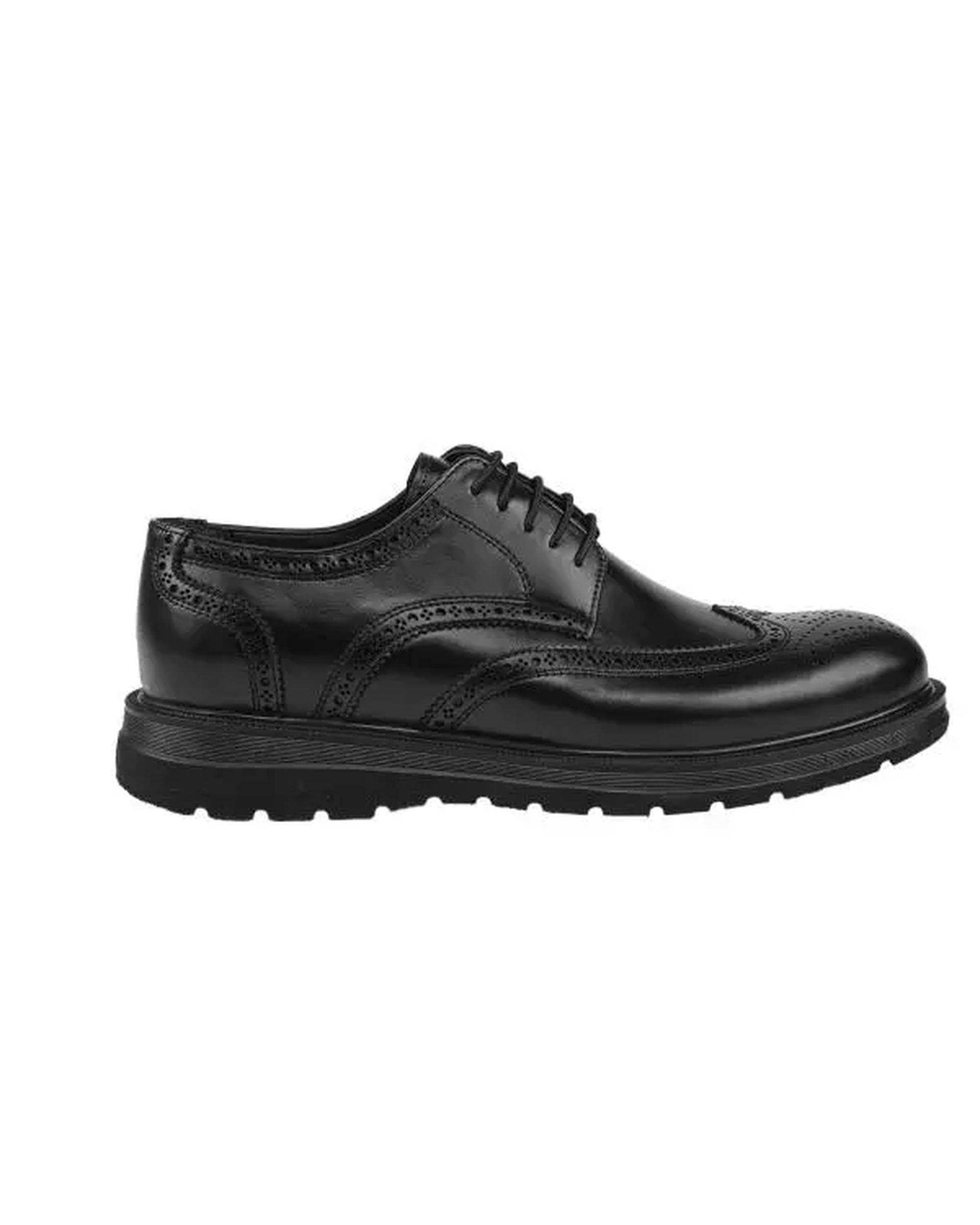 کفش چرم مردانه کژوال مشکی صاد Saad مدل ZM0501