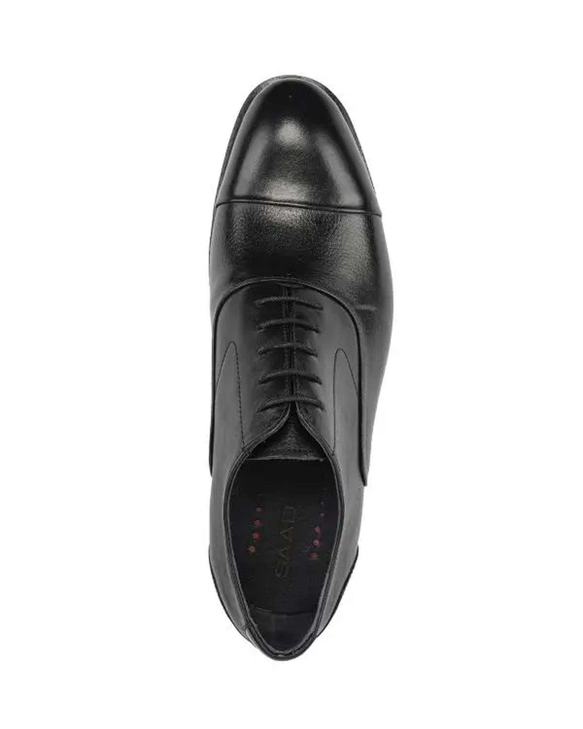 کفش چرم مردانه رسمی مشکی صاد Saad مدل ZM0601