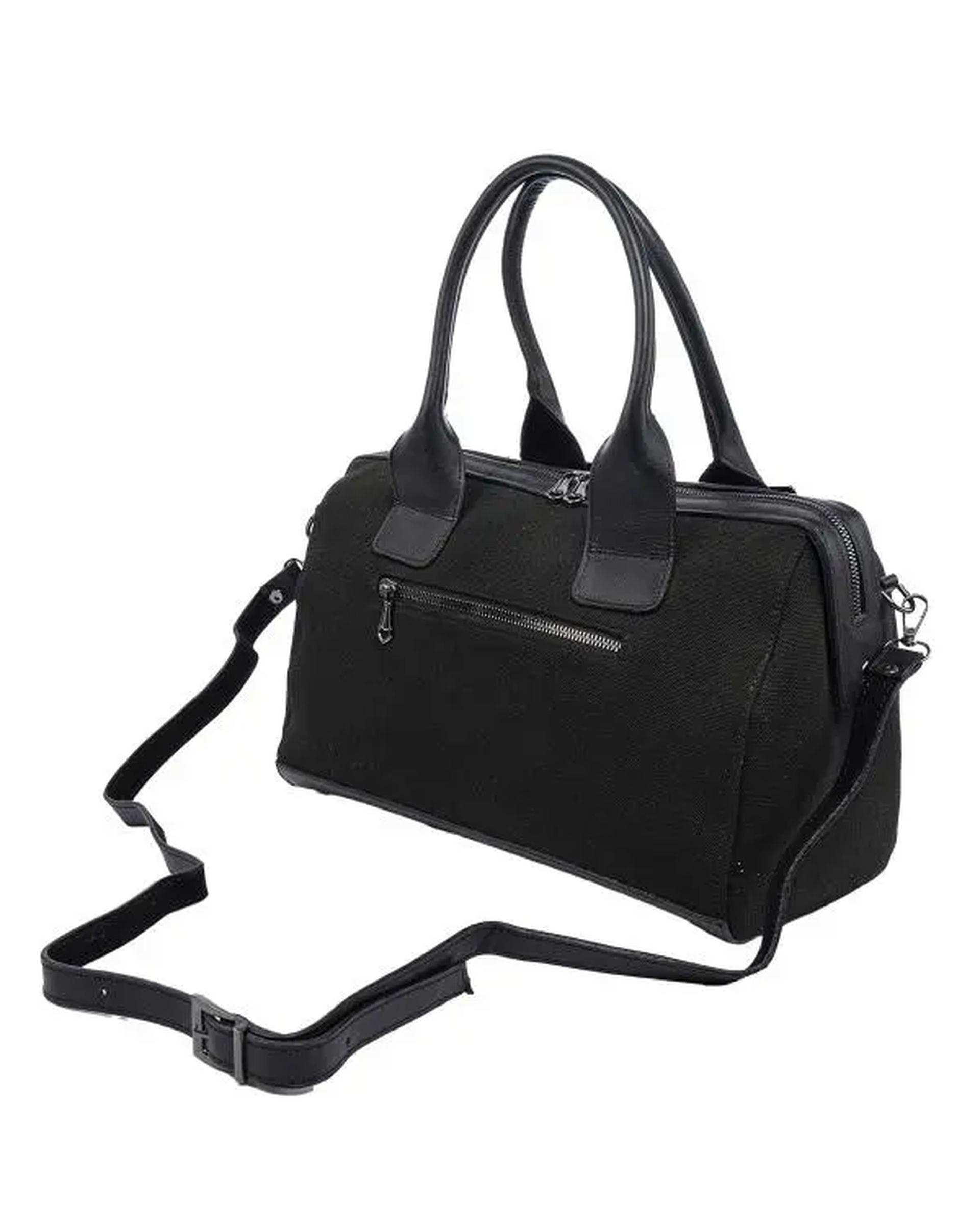 کیف دستی چرم زنانه مشکی صاد Saad مدل AA2401