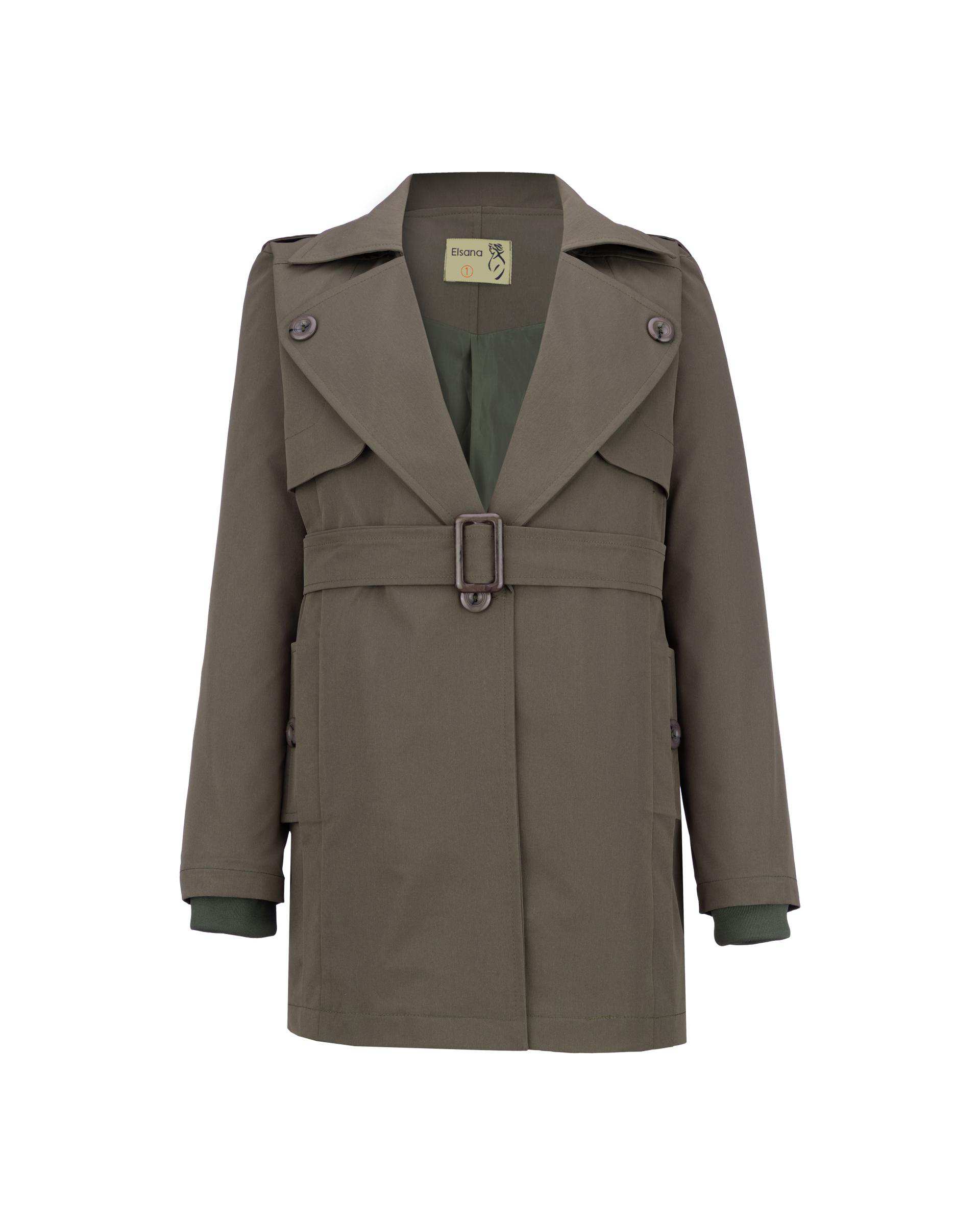 بارانی زنانه سبز یشمی مدل دیارا السانا Elsana کد 2379