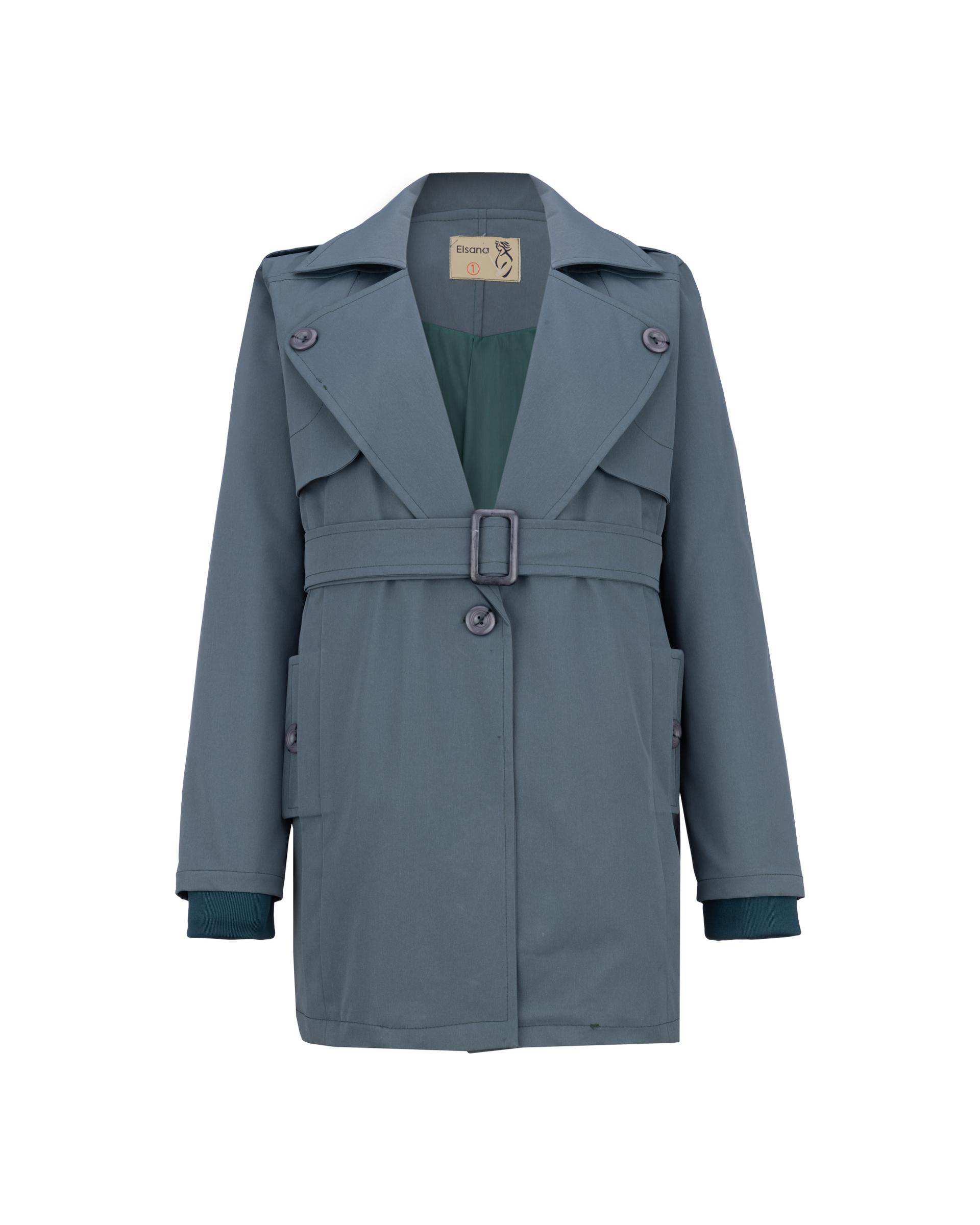 بارانی زنانه سبز کله غازی مدل دیارا السانا Elsana کد 2379