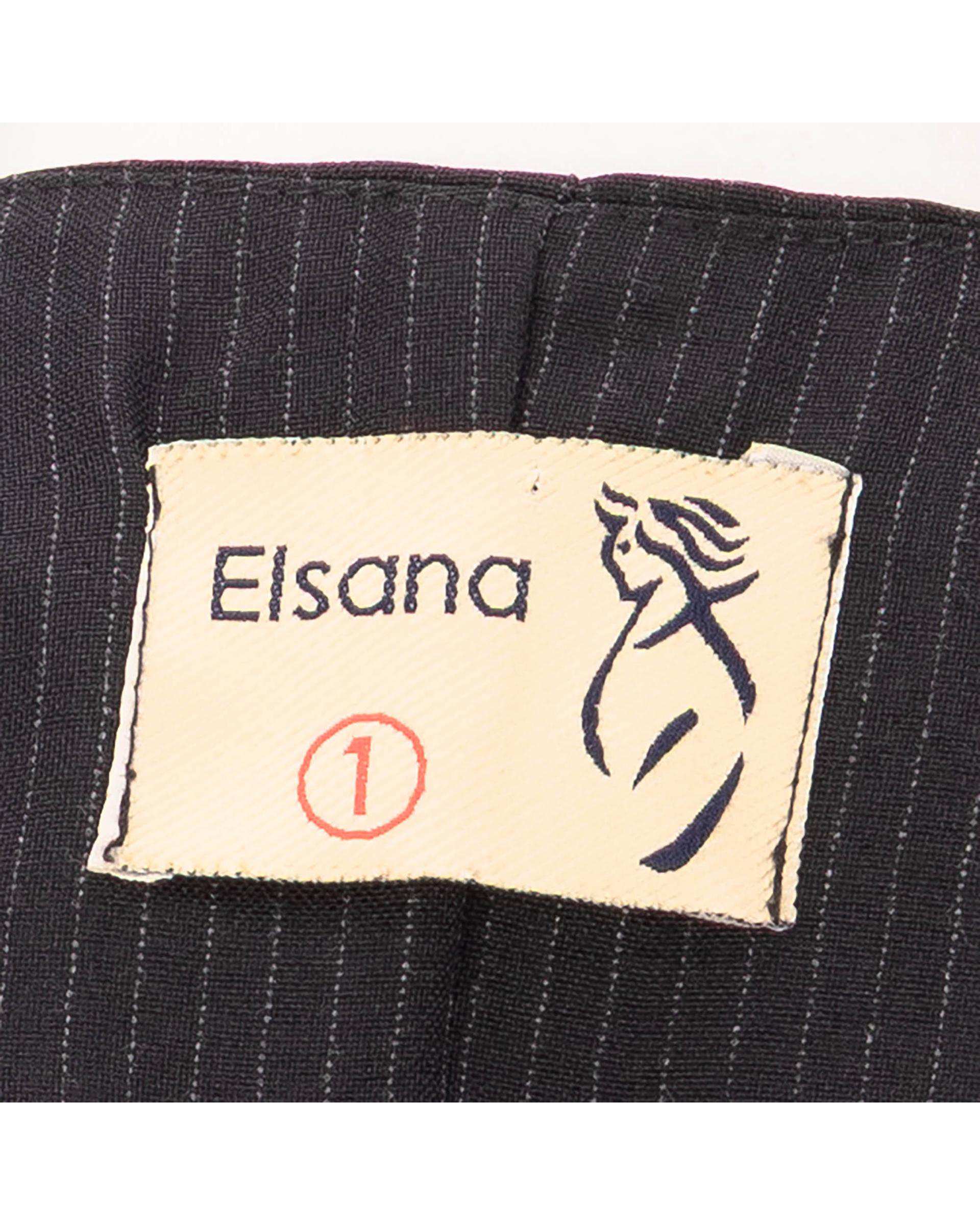 ست مانتو بلند و شلوار و جلیقه زنانه دیپلمات مشکی مدل سمیناز السانا Elsana کد 2405