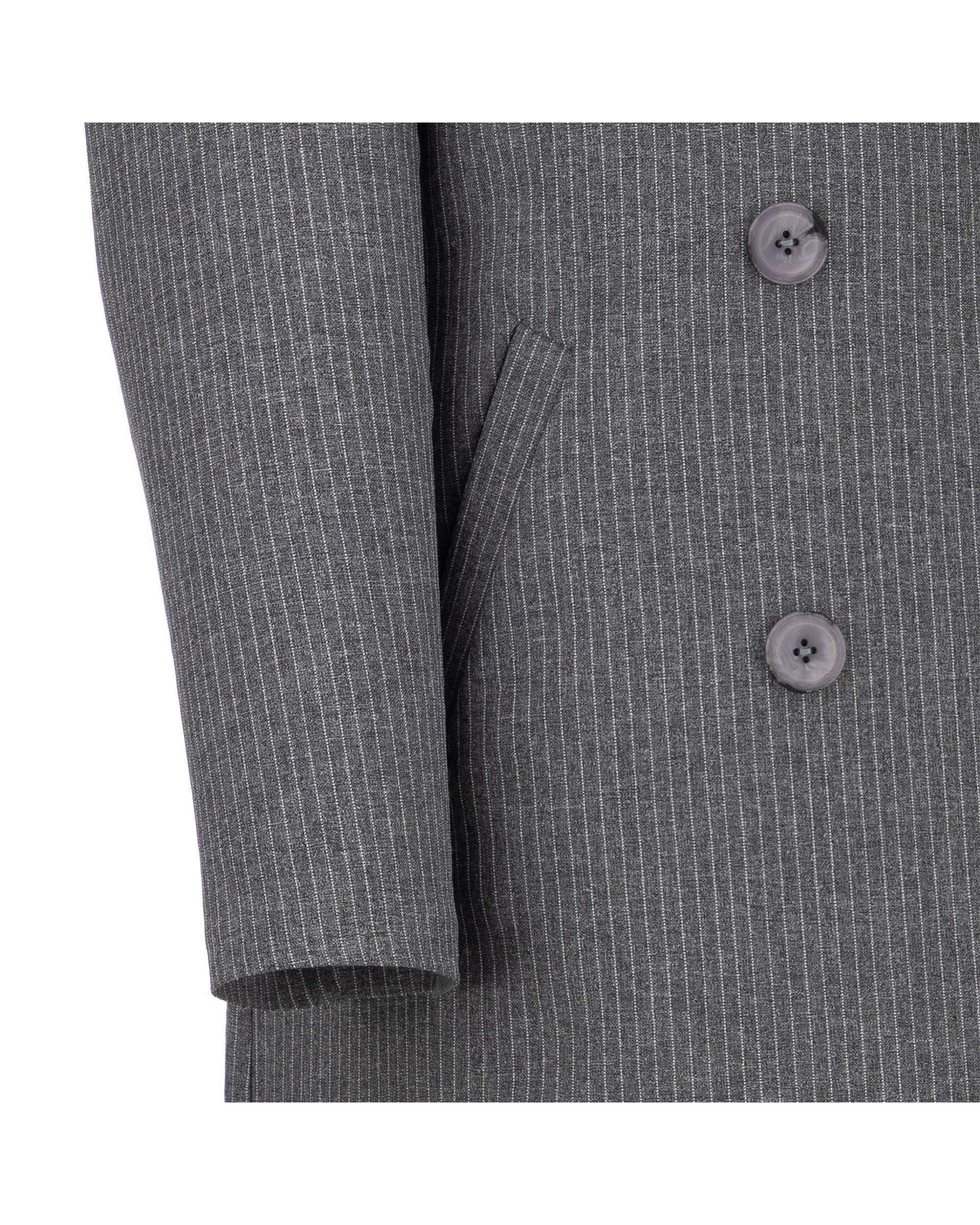 ست مانتو بلند و شلوار و جلیقه زنانه دیپلمات طوسی مدل سمیناز السانا Elsana کد 2405