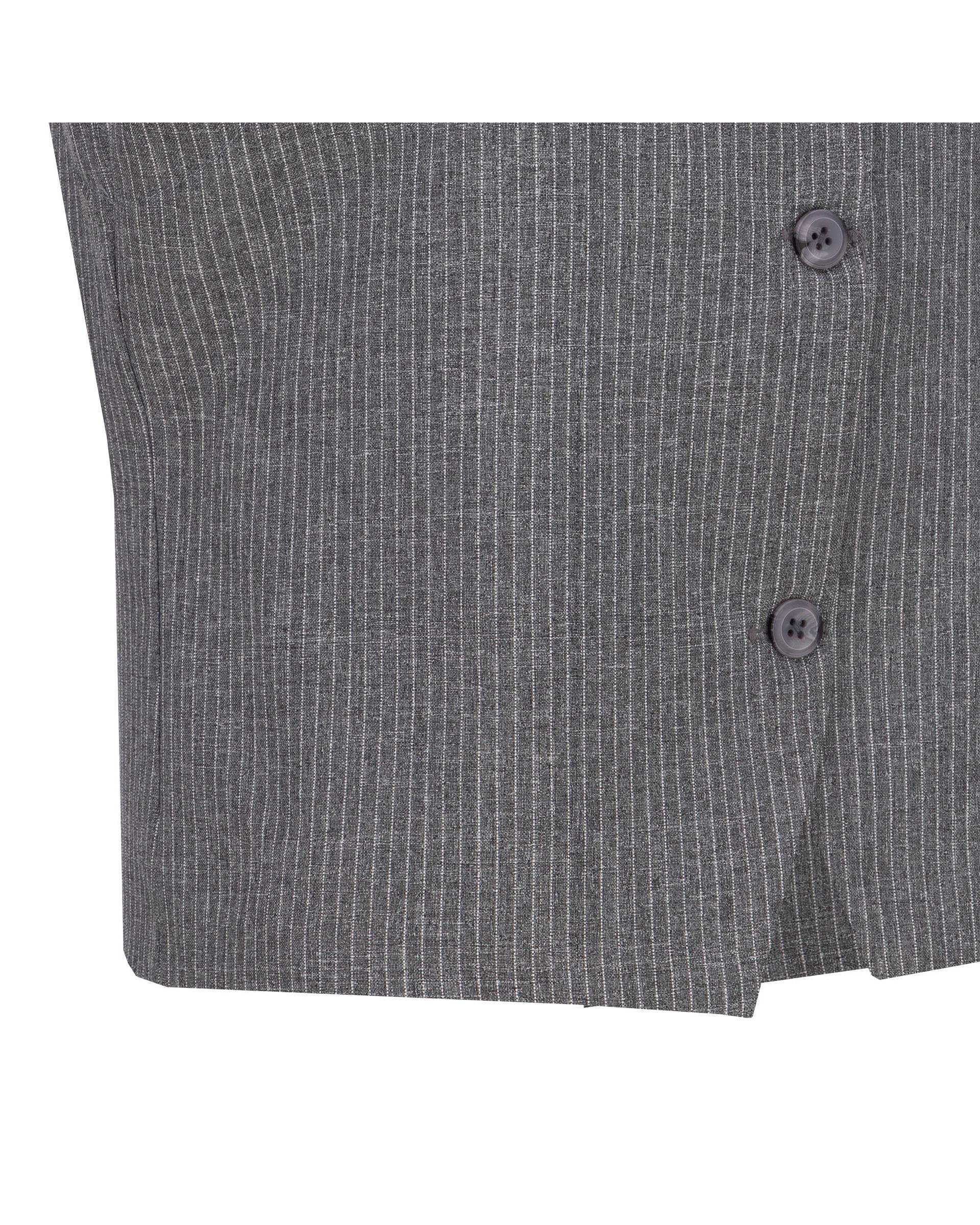 ست مانتو بلند و شلوار و جلیقه زنانه دیپلمات طوسی مدل سمیناز السانا Elsana کد 2405