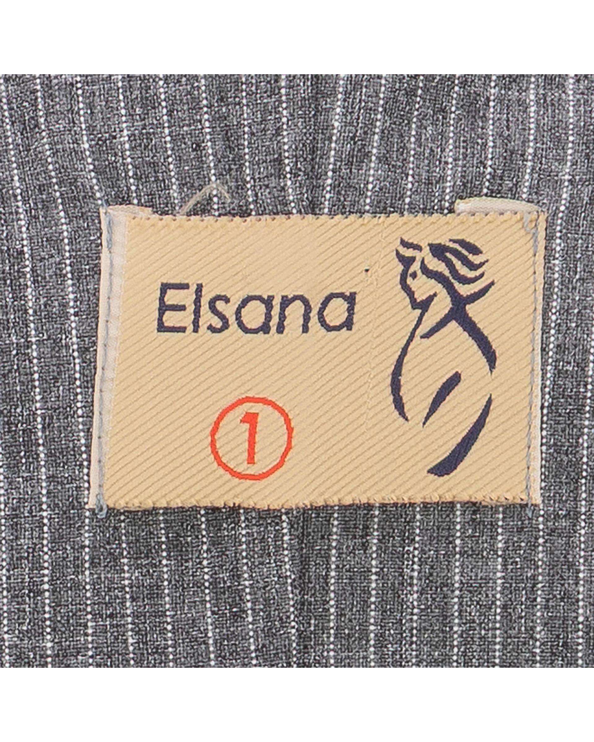 ست مانتو بلند و شلوار و جلیقه زنانه دیپلمات طوسی مدل سمیناز السانا Elsana کد 2405