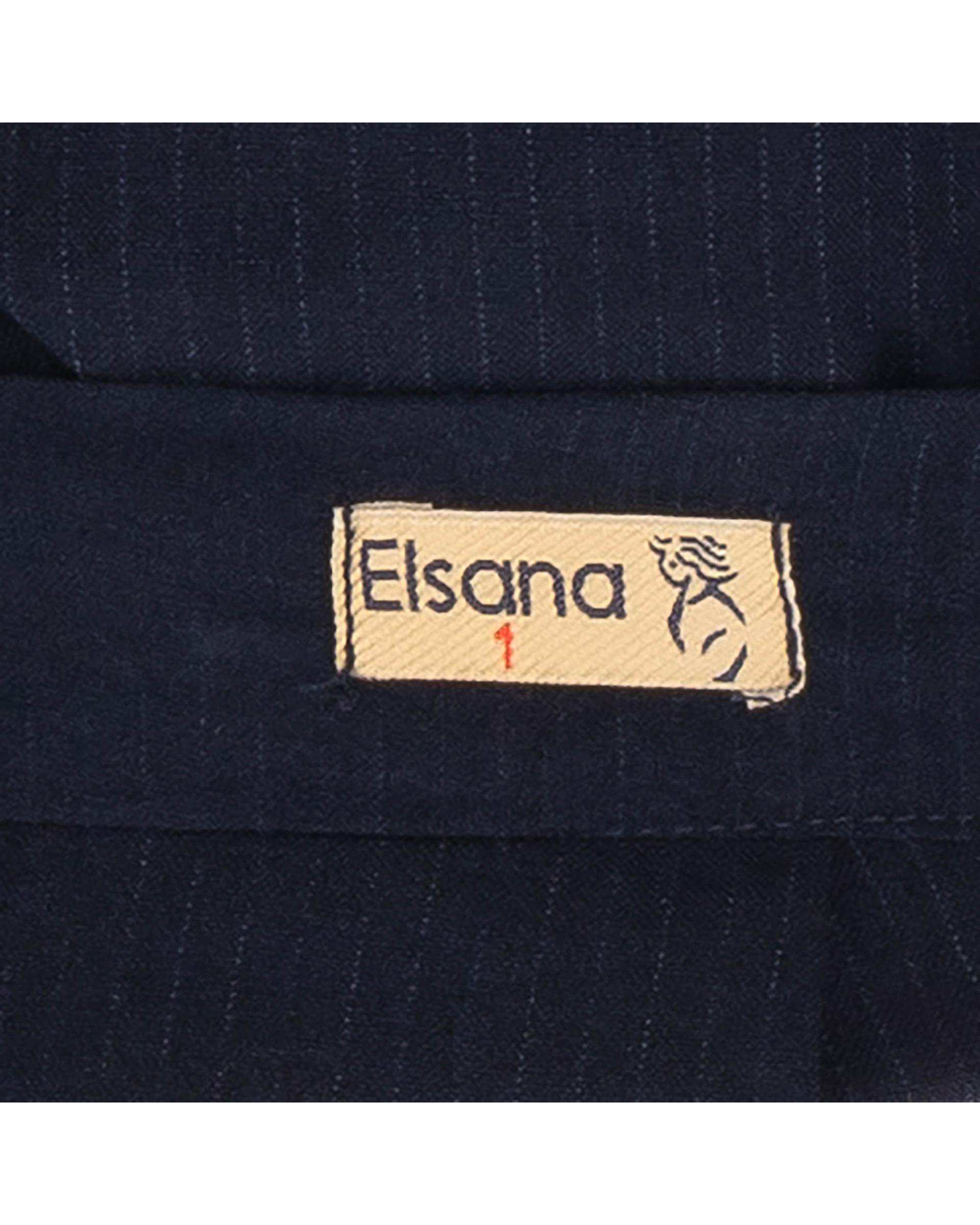 ست مانتو بلند و شلوار و جلیقه زنانه دیپلمات سرمه ای مدل سمیناز السانا Elsana کد 2405