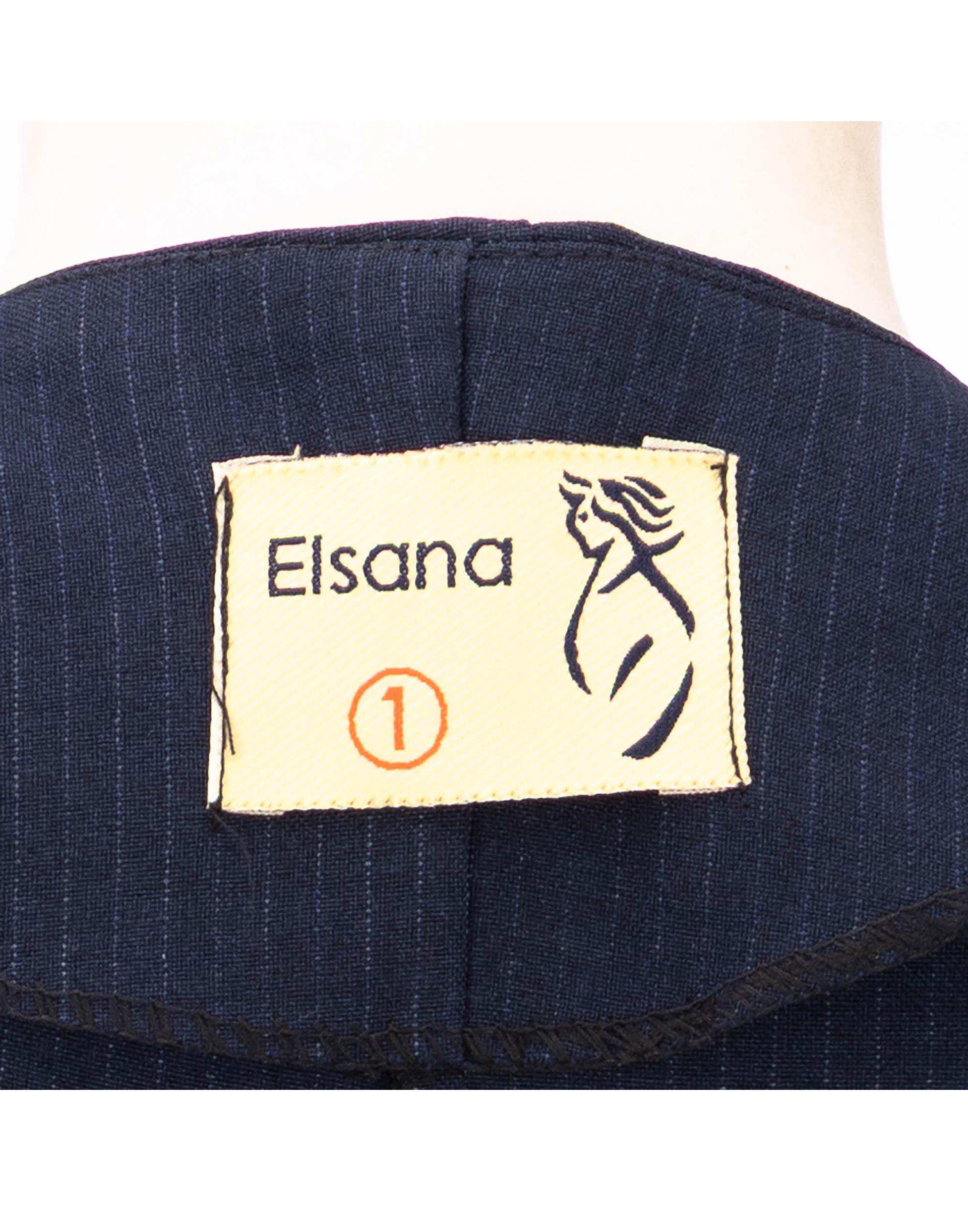 ست مانتو بلند و شلوار و جلیقه زنانه دیپلمات سرمه ای مدل سمیناز السانا Elsana کد 2405