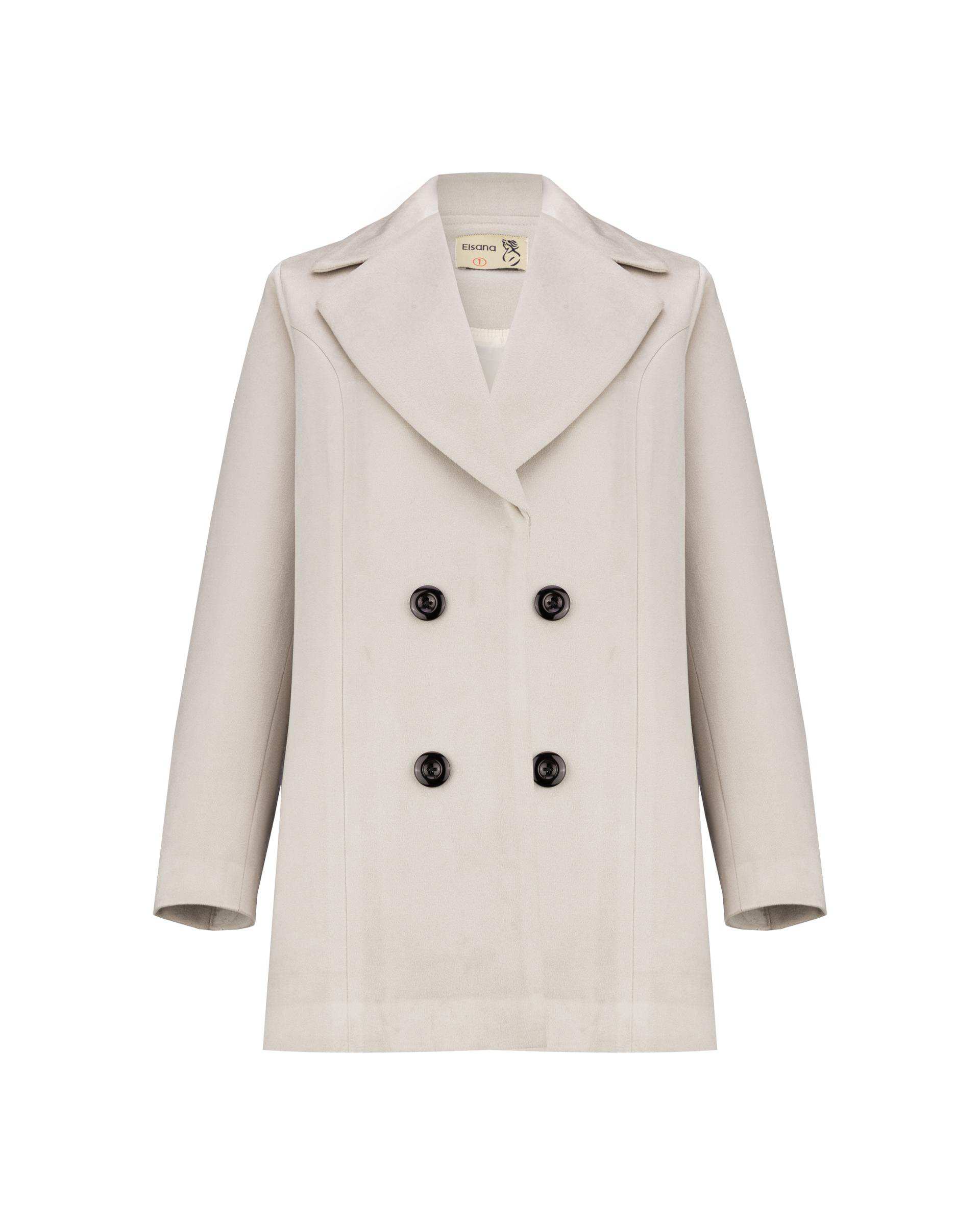 پالتو زنانه شیری مدل کایان السانا Elsana کد 2407