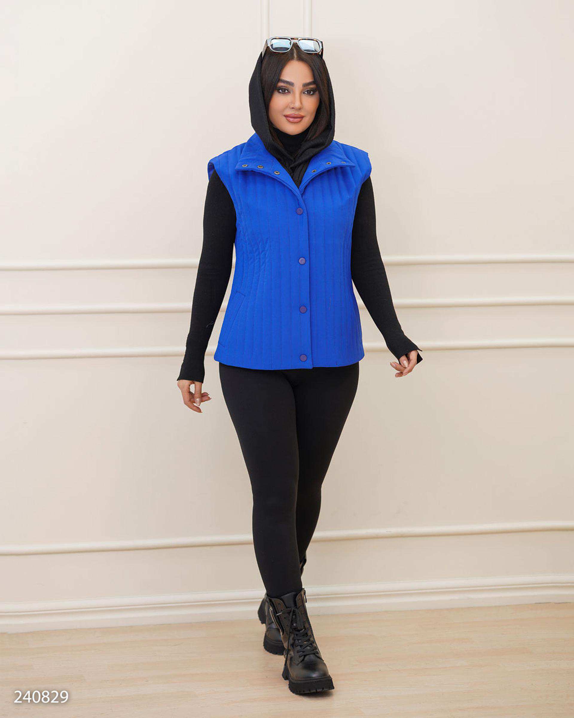 پافر زنانه آبی کاربنی مدل زیوا السانا Elsana کد 2408