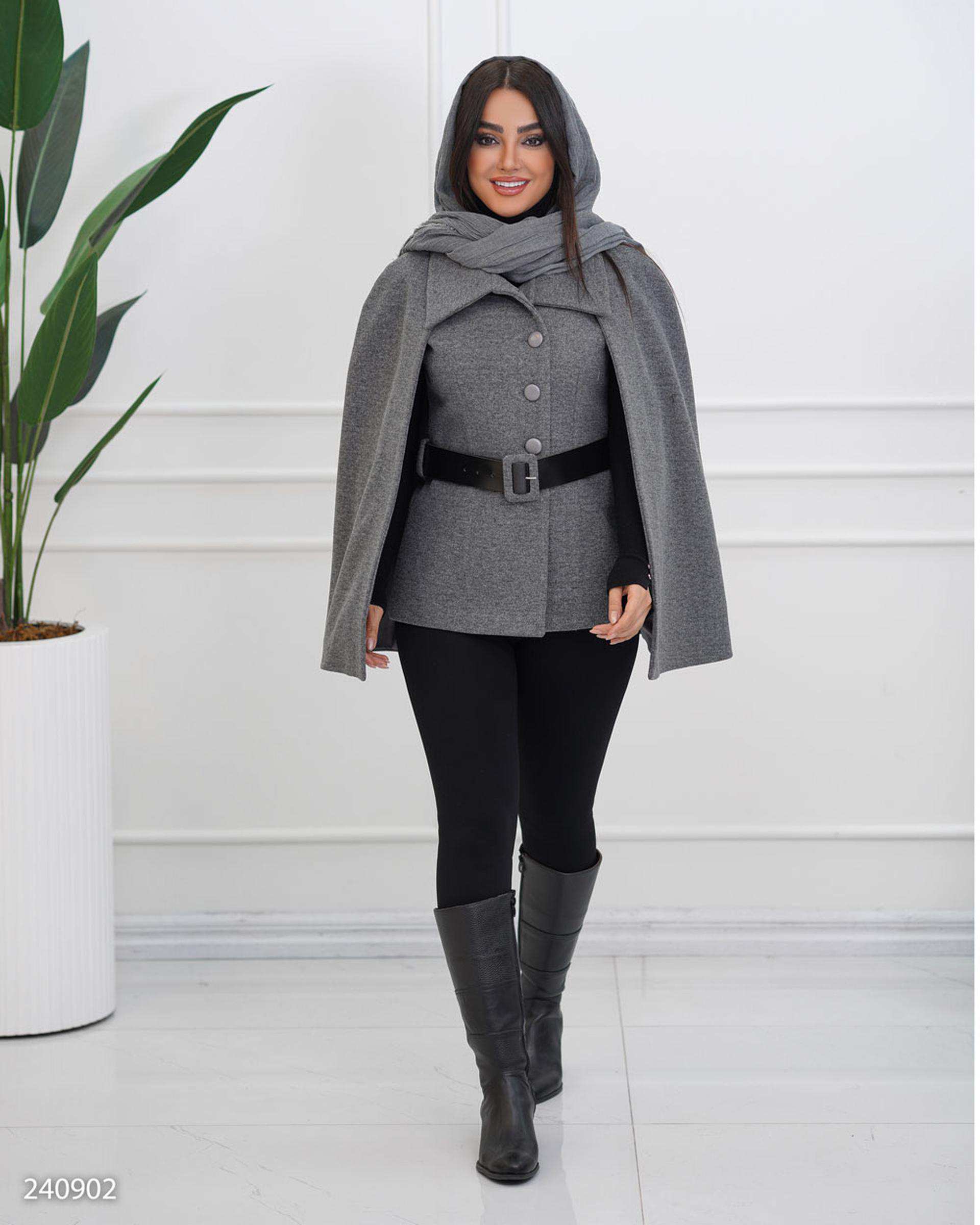 پالتو و شنل زنانه نوک مدادی مدل فوژان السانا Elsana کد 2409