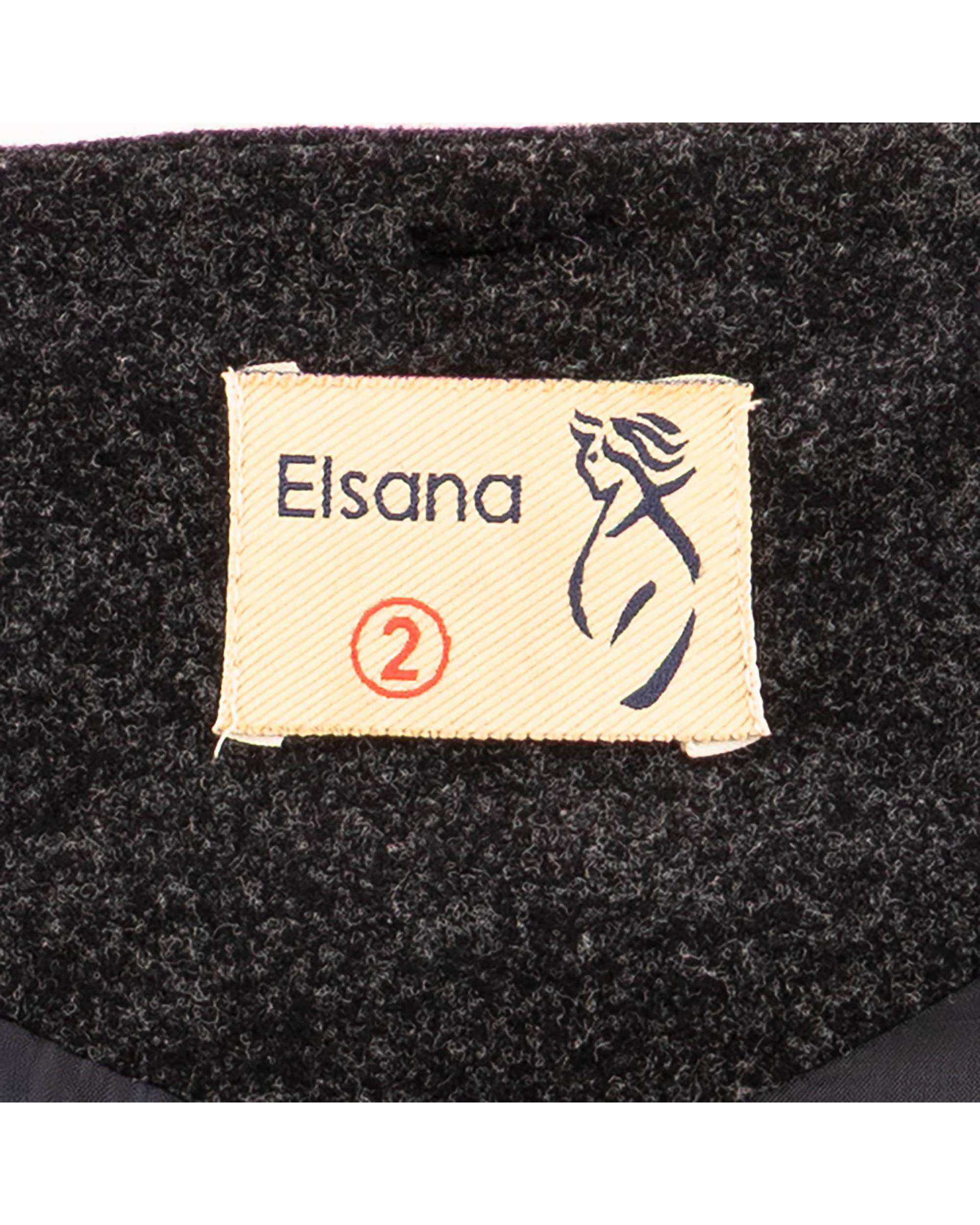 پالتو و شنل زنانه زغالی مدل فوژان السانا Elsana کد 2409