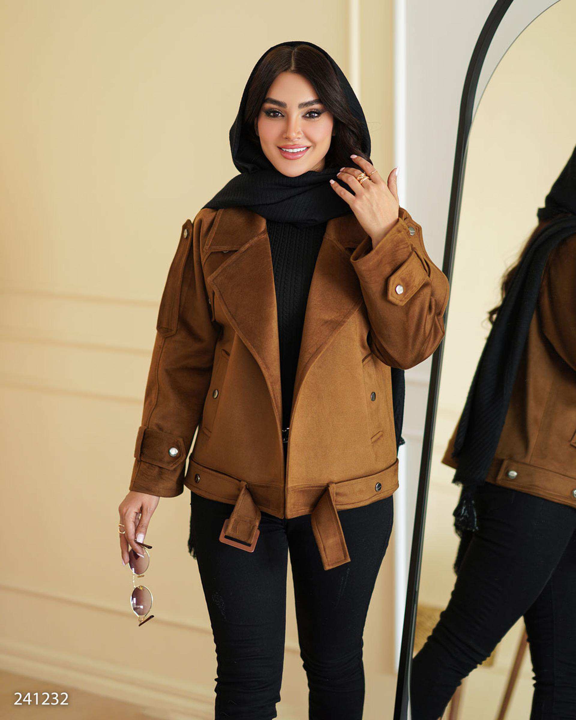 پالتو زنانه شتری مدل شادلین السانا Elsana کد 2412