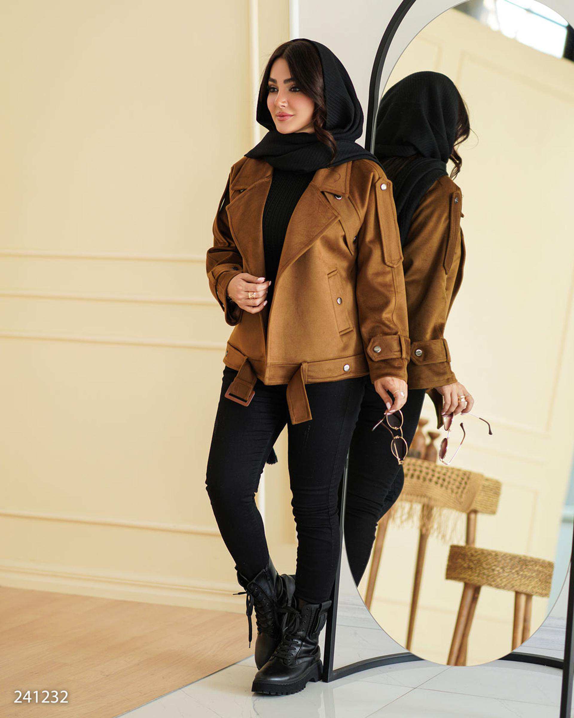 پالتو زنانه شتری مدل شادلین السانا Elsana کد 2412