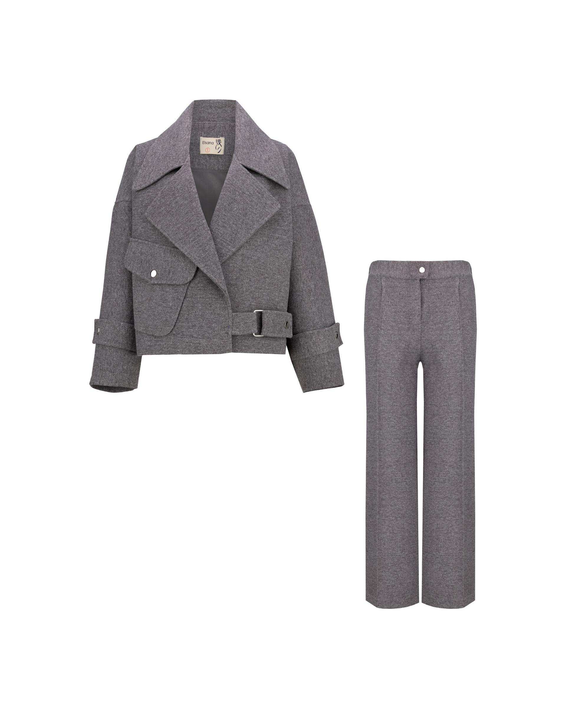 ست کت و شلوار زنانه نوک مدادی مدل کامناز السانا Elsana کد 2413