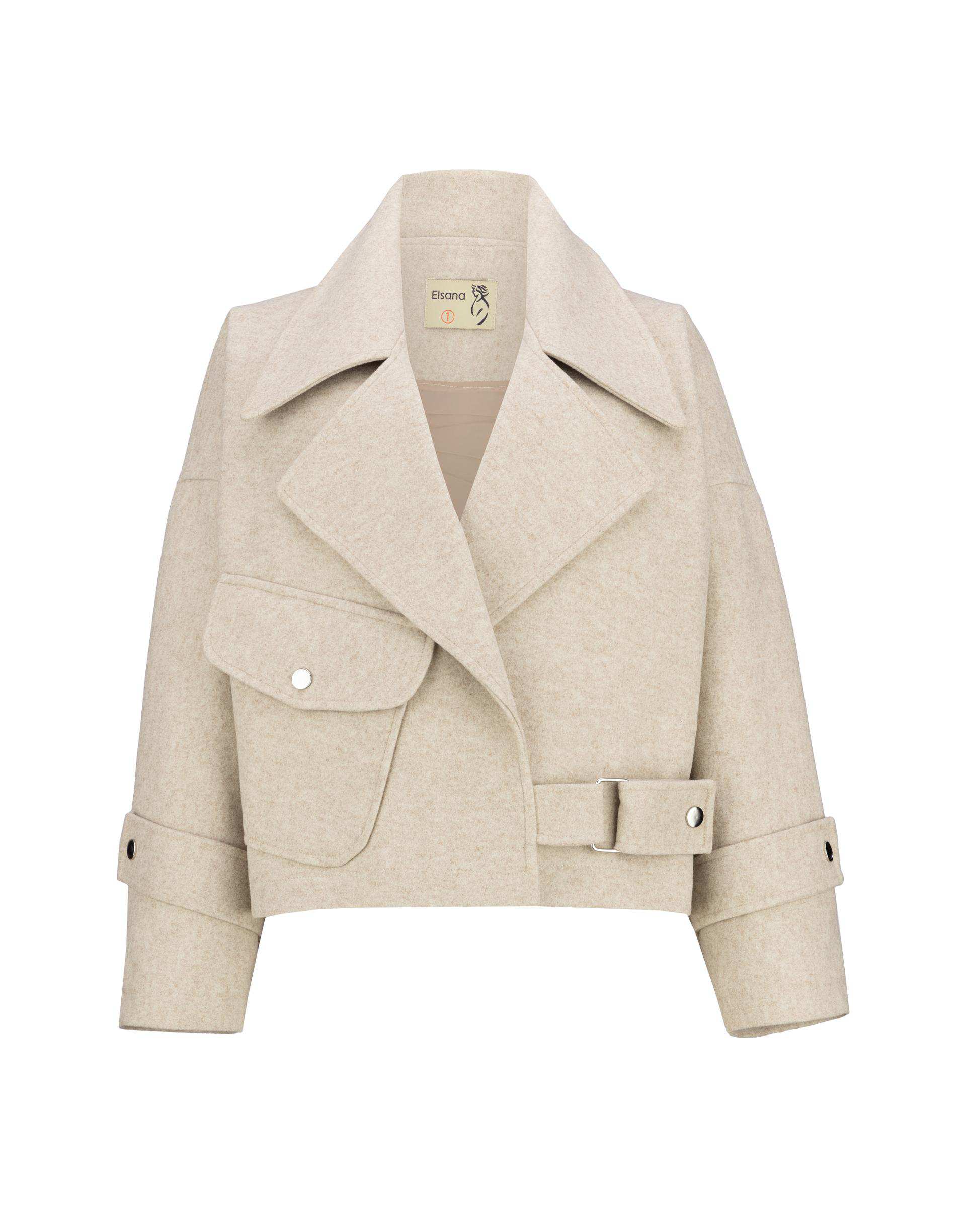 ست کت و شلوار زنانه کرم مدل کامناز السانا Elsana کد 2413