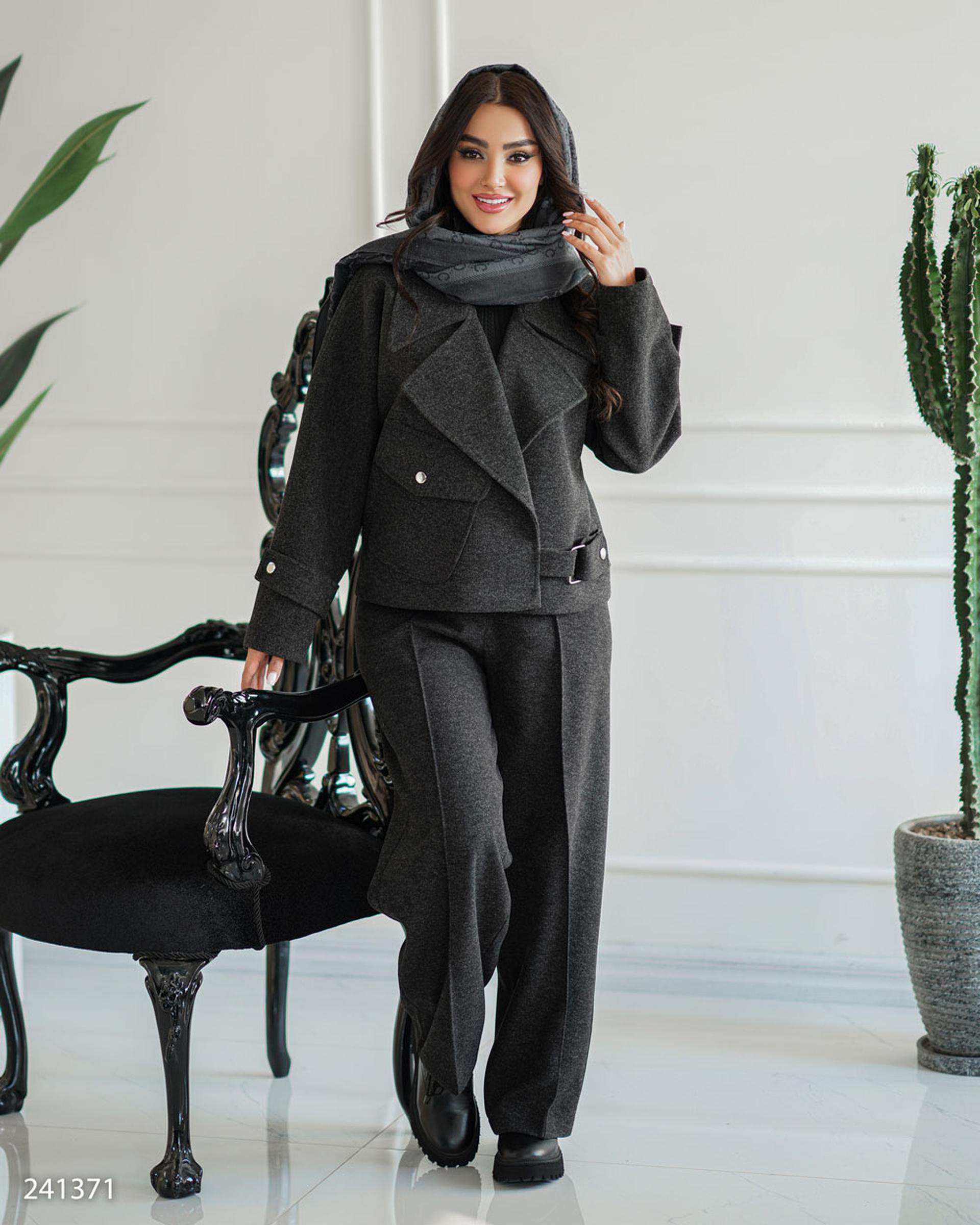 ست کت و شلوار زنانه زغالی مدل کامناز السانا Elsana کد 2413