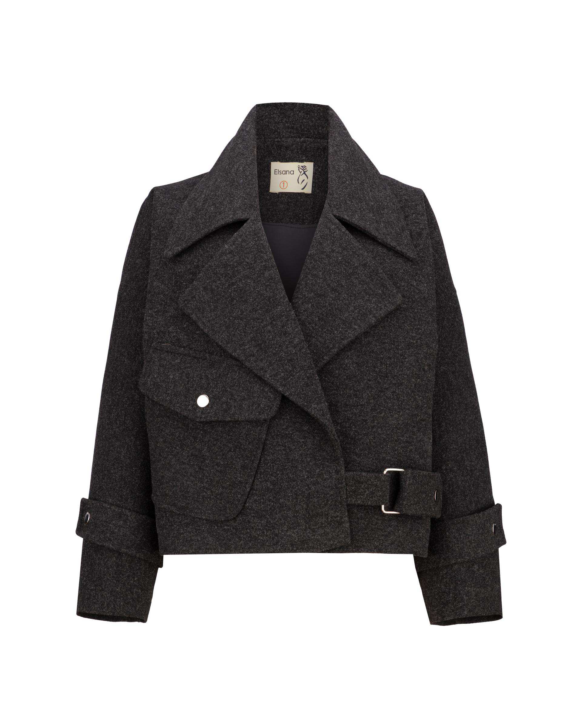 ست کت و شلوار زنانه زغالی مدل کامناز السانا Elsana کد 2413