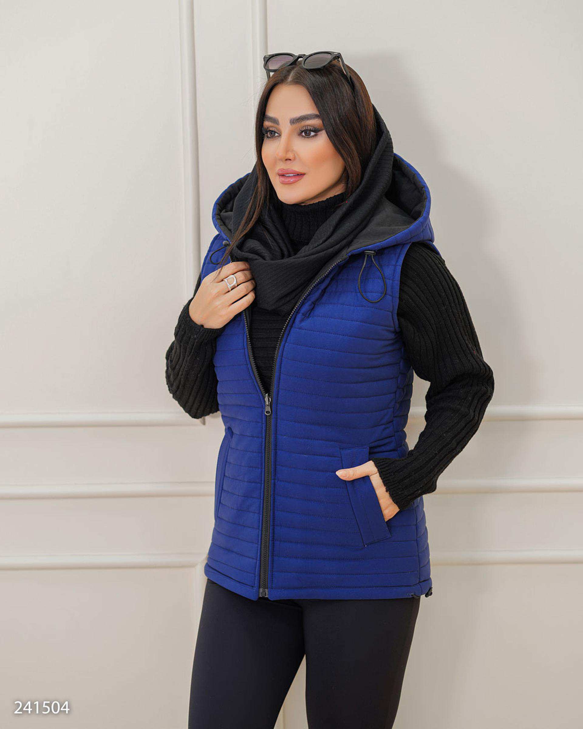 پافر زنانه دورو سرمه ای مدل بهرانوش السانا Elsana کد 2415