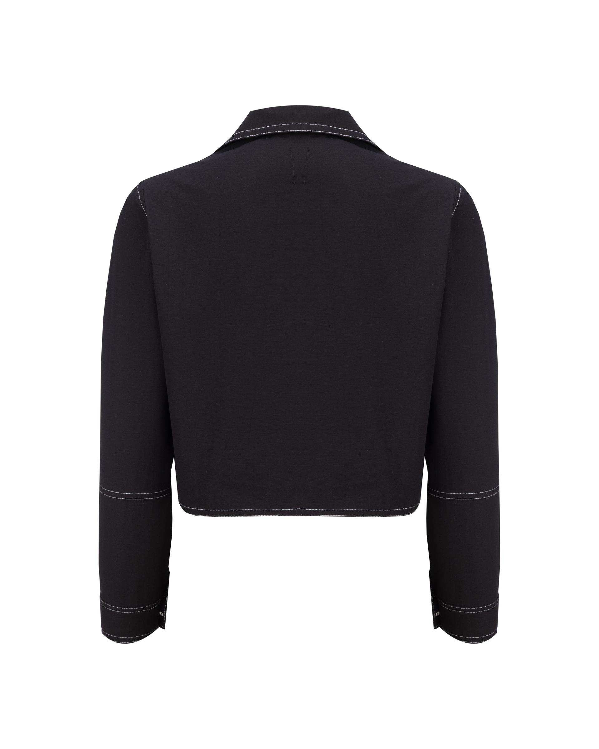 ست کت کراپ و شلوار زنانه مشکی مدل آرتیمان السانا Elsana کد 2417