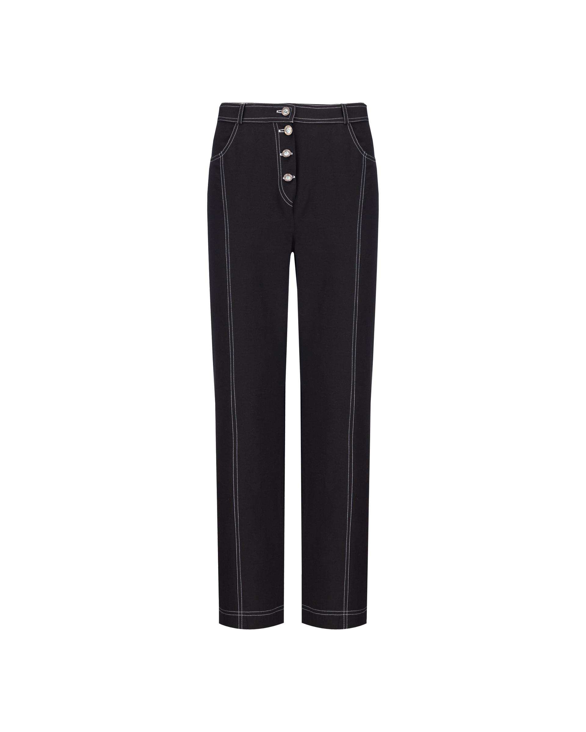 ست کت کراپ و شلوار زنانه مشکی مدل آرتیمان السانا Elsana کد 2417