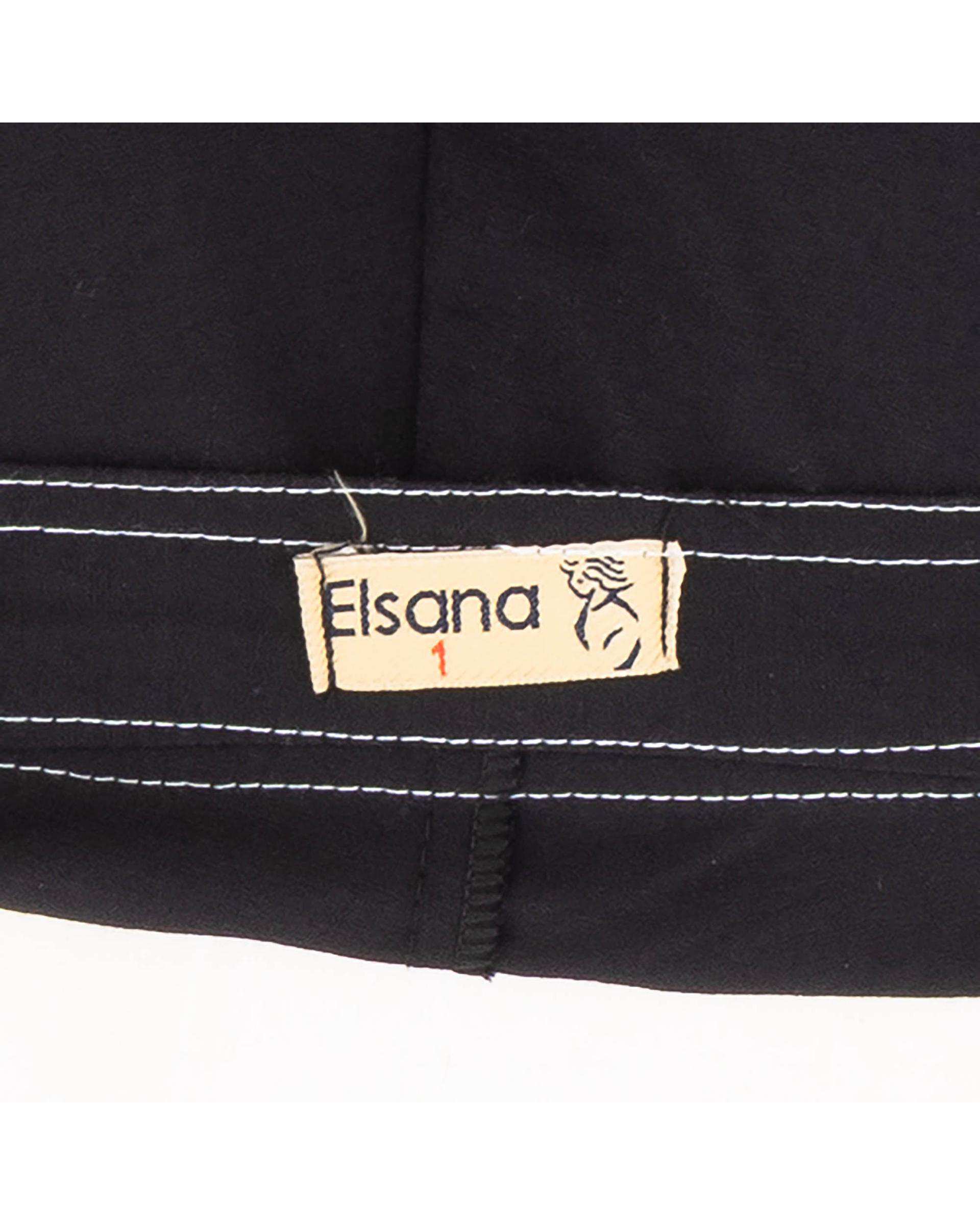 ست کت کراپ و شلوار زنانه مشکی مدل آرتیمان السانا Elsana کد 2417