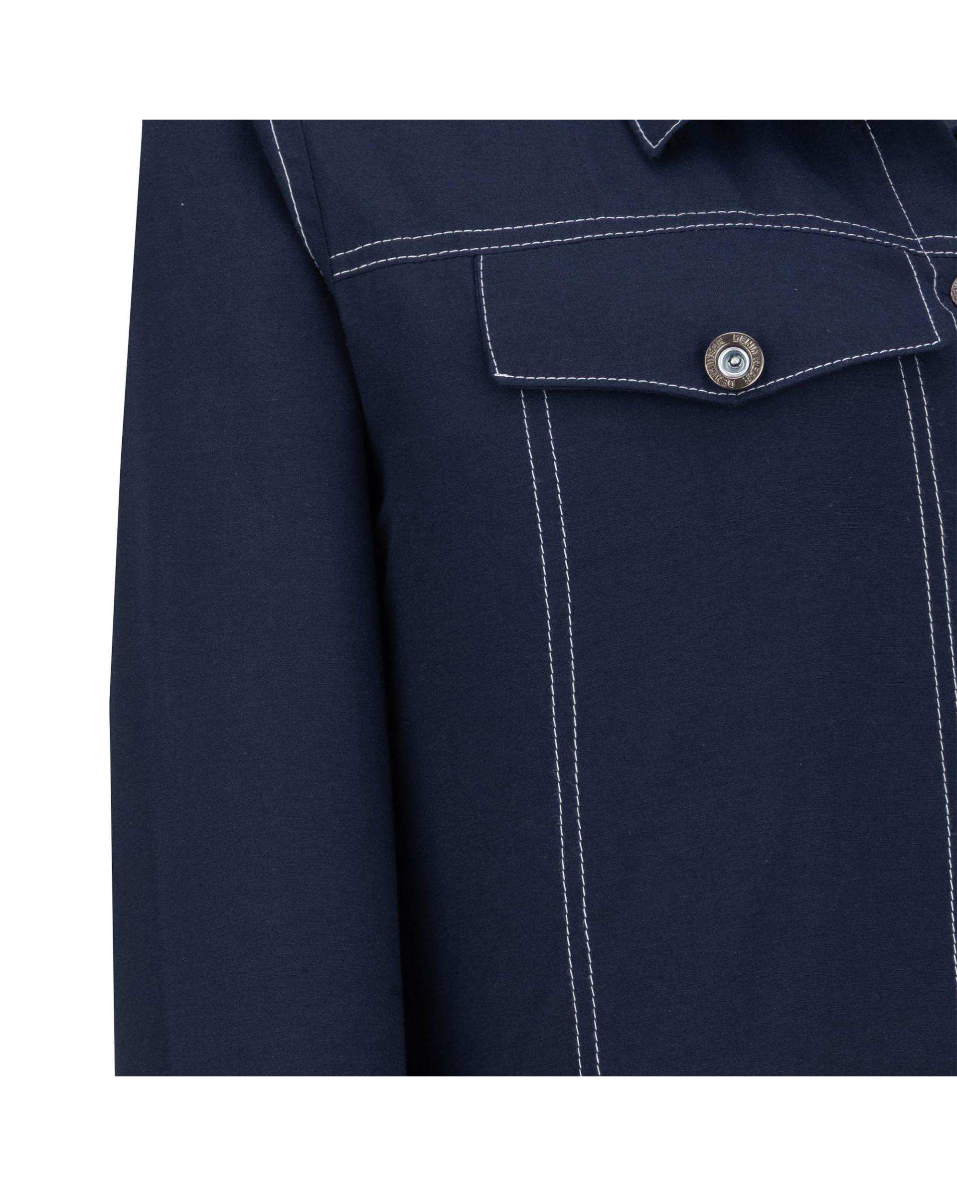 ست کت کراپ و شلوار زنانه سرمه ای مدل آرتیمان السانا Elsana کد 2417