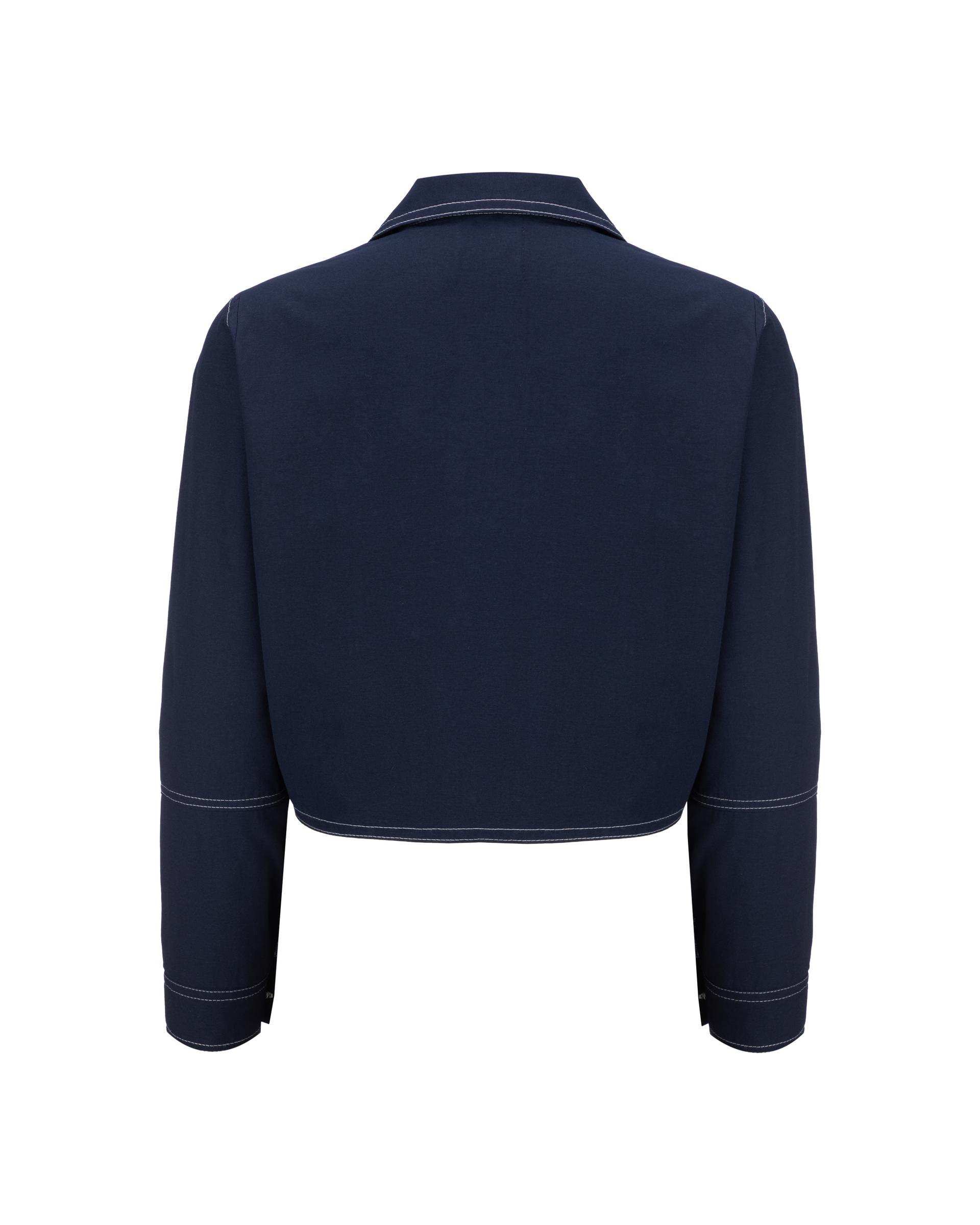 ست کت کراپ و شلوار زنانه سرمه ای مدل آرتیمان السانا Elsana کد 2417