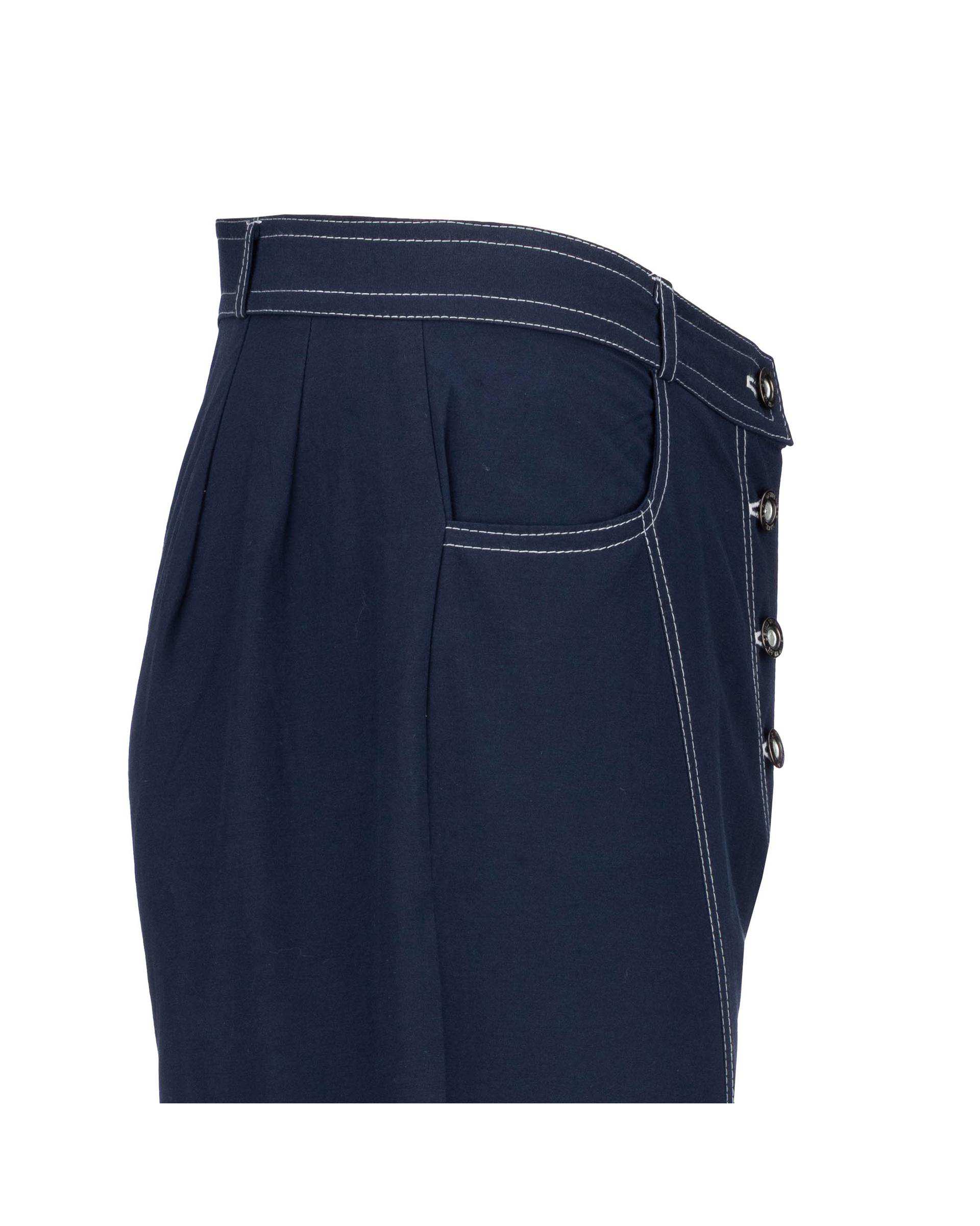 ست کت کراپ و شلوار زنانه سرمه ای مدل آرتیمان السانا Elsana کد 2417