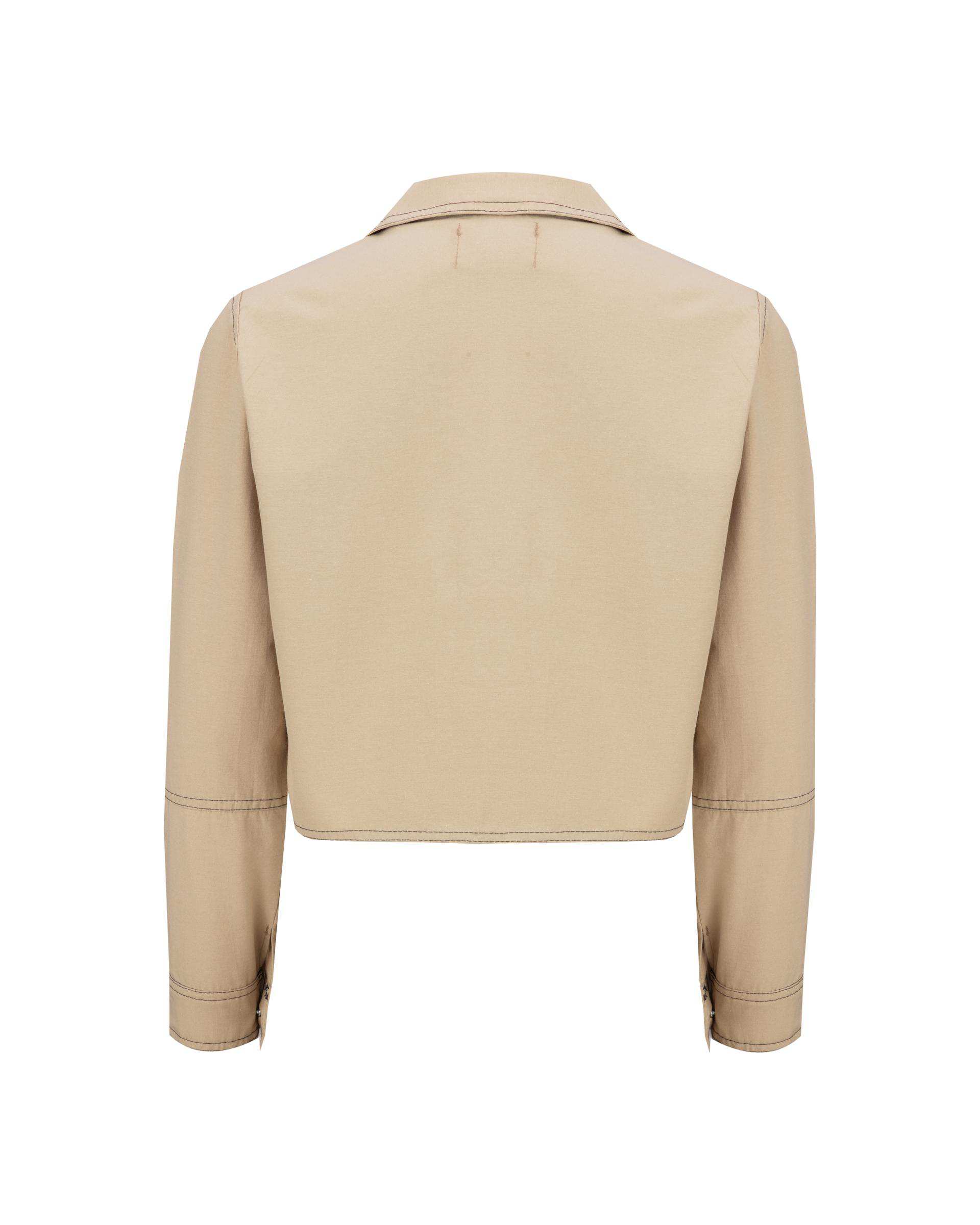 ست کت کراپ و شلوار زنانه کرم مدل آرتیمان السانا Elsana کد 2417